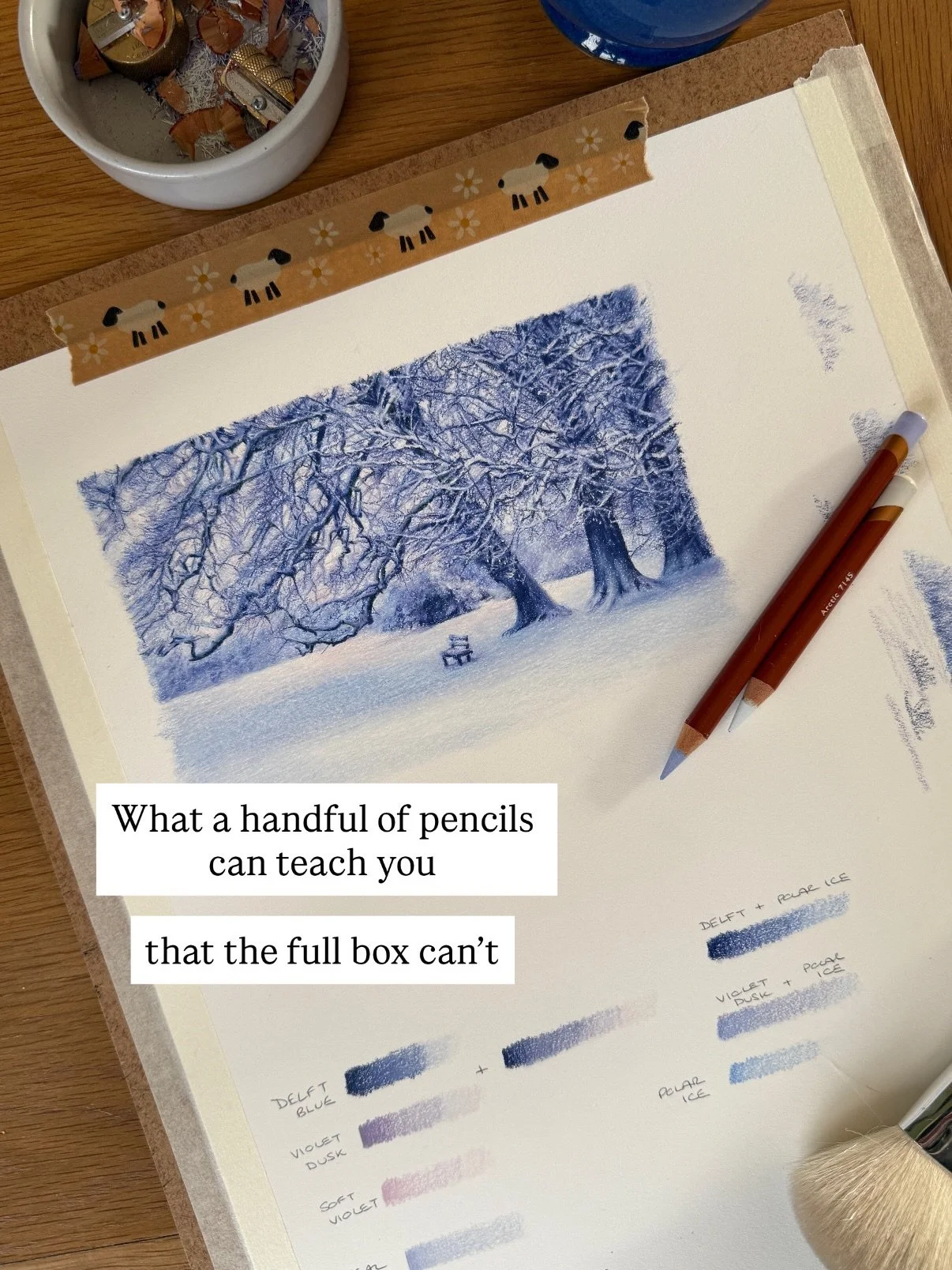 I thought softer pencils just weren&rsquo;t for me. They were &lsquo;claggy&rsquo;, smeared, and I ended up with a mess. In truth? I never gave them a chance. I dove in, mixed them with my usual favourites, and they never stood a chance.

I get it no