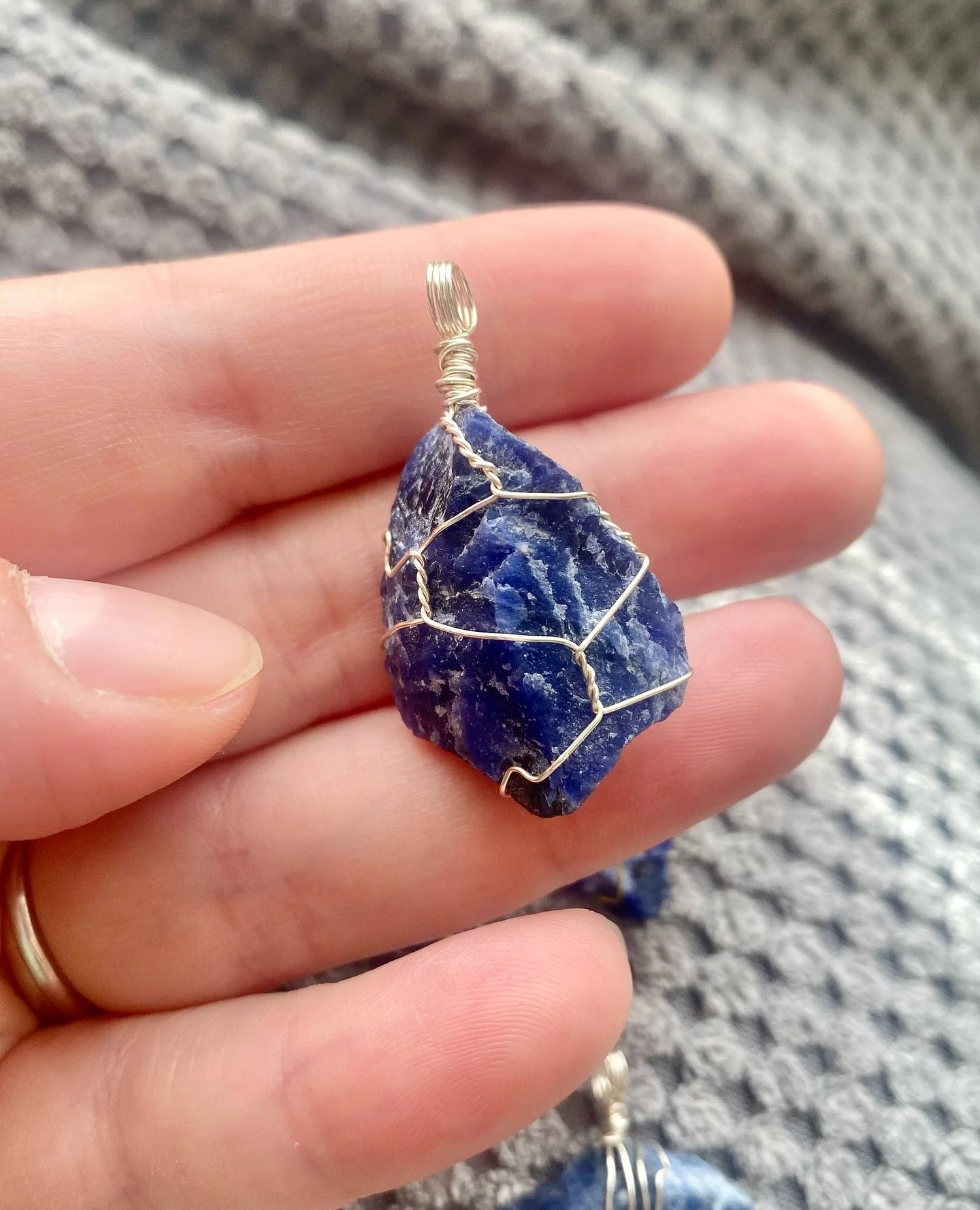 NEW 💙 Sodalite necklaces will be added to the website tonight! at 6pm 🙂

Perfect for September birthdays, those who love blue or the deep blue seas 🌊✨

Each piece has been handmade by me ☺️

There are only 1 of each piece available and a mixture o