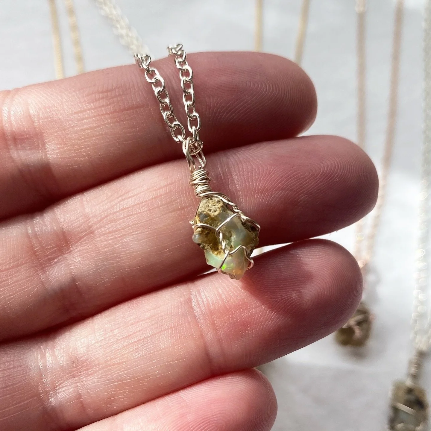 NEW✨ Opal necklaces will be added to the website tonight! at 6pm 🙂

Perfect for October birthdays 🤍✨

Each piece has been handmade by me ☺️

These gorgeous Ethiopian Welo Opals are very special, they hold a wonderful energy and some have mesmerisin