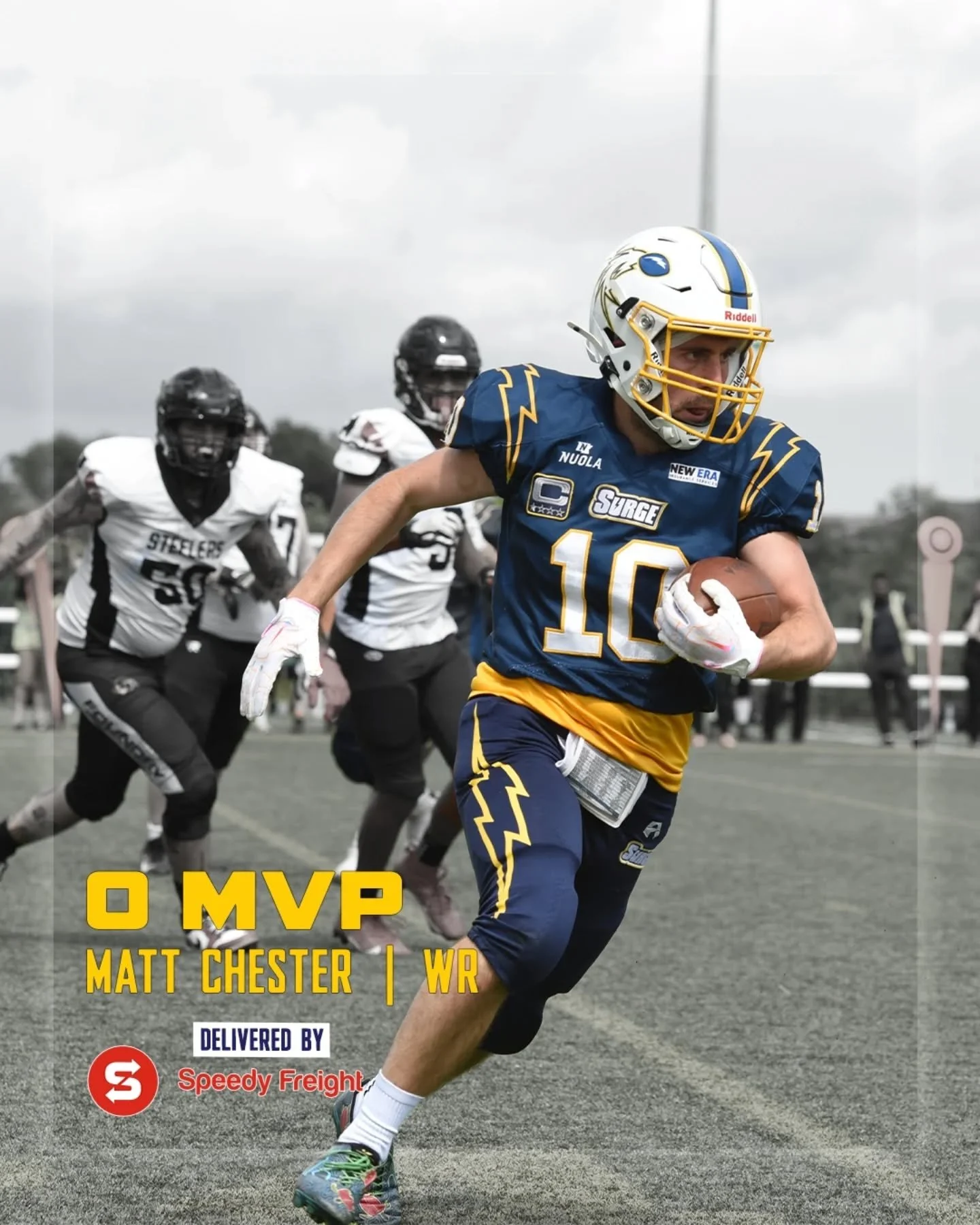 ⚡ MVPs ⚡

Here's your MVPs from week seven delivered to you by @speedy.freight

Offence -  Matt Chester
Defence - Mattie Tenannt-Smith
Special Teams - Joe McCarthy 

------------------------

⚡️We are always looking for new players, coaches and volun