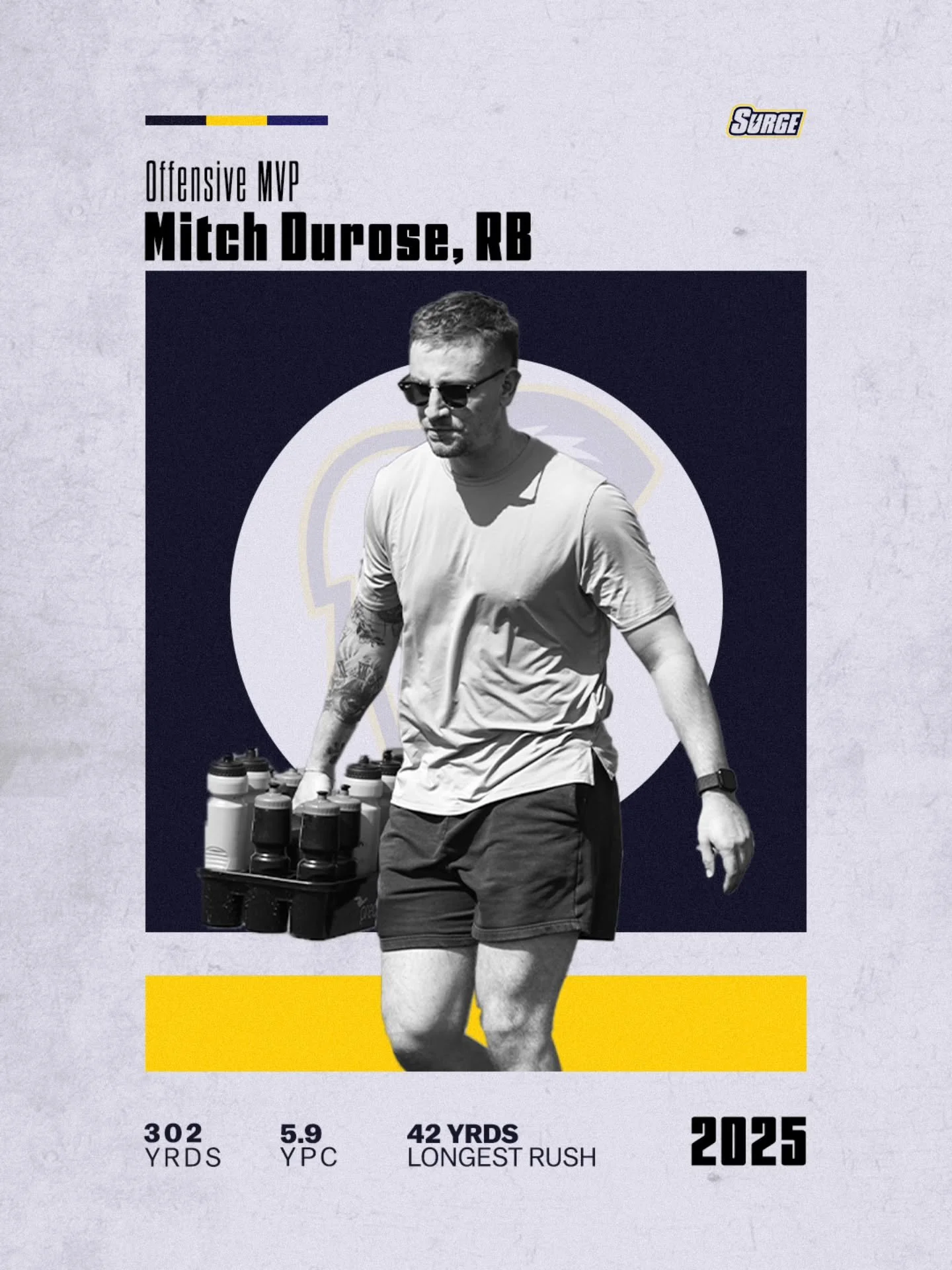 With a year plagued by RB injuries, they still swept up! 
Here we have our offensive MVP: 
@mitchdurose 
------------------------
⚡️We are always looking for new players, coaches and volunteers!⚡️
Media team 📸
@studio.williams
@willayersmedia
@