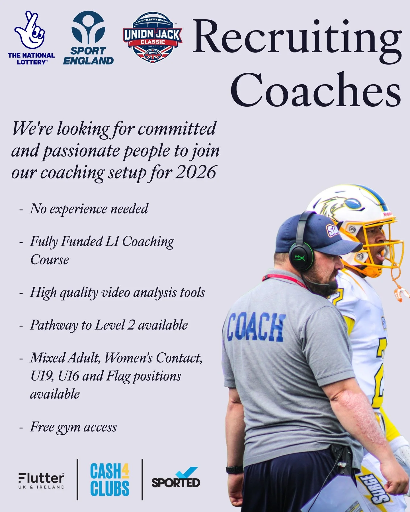 After our announcement yesterday and the growth within our club, we&rsquo;re recruiting new coaches to be part of this exciting new chapter!

All courses are fully funded thanks to our @officialsportengland Grant and subsidies from @unionjackclassic 