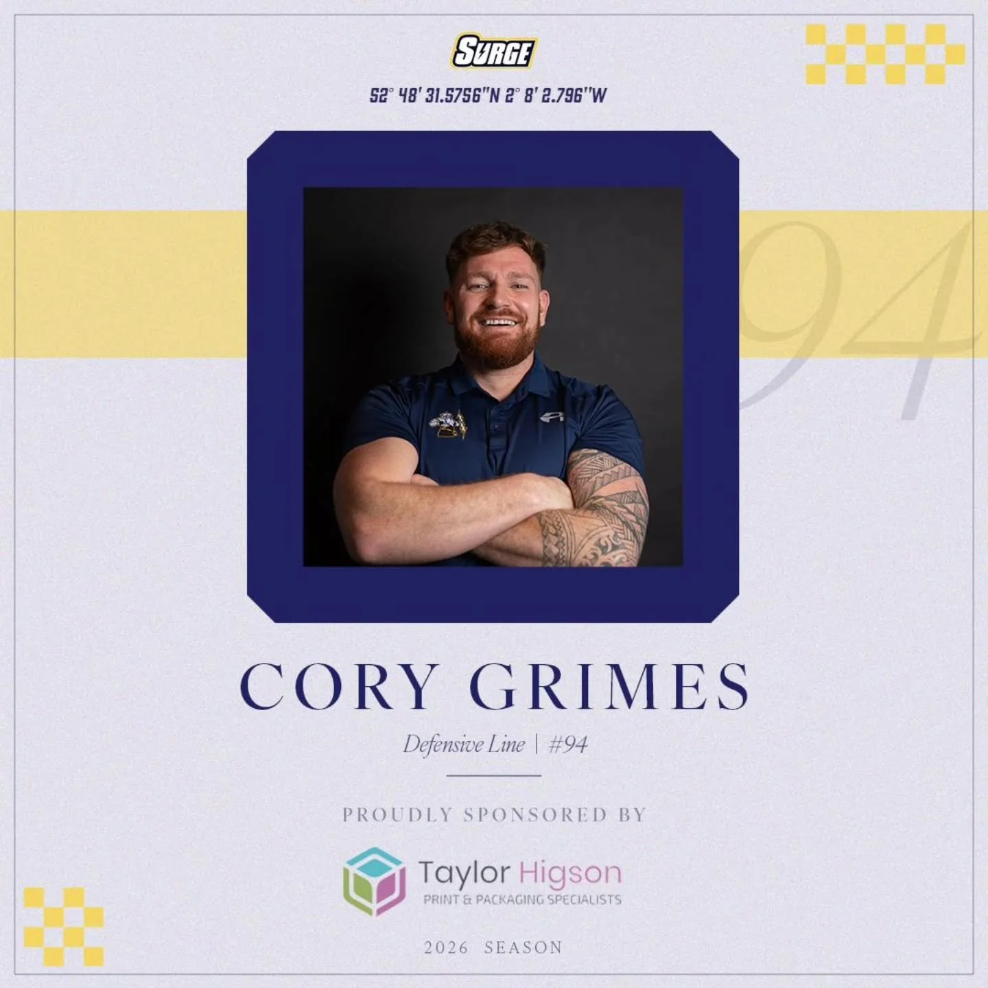 Huge thank you to Taylor Higson for sponsoring me for a second year in my American football journey 🏈

Having the continued support of a company that believes in what I&rsquo;m building both on and off the field means a lot. Their backing helps me s