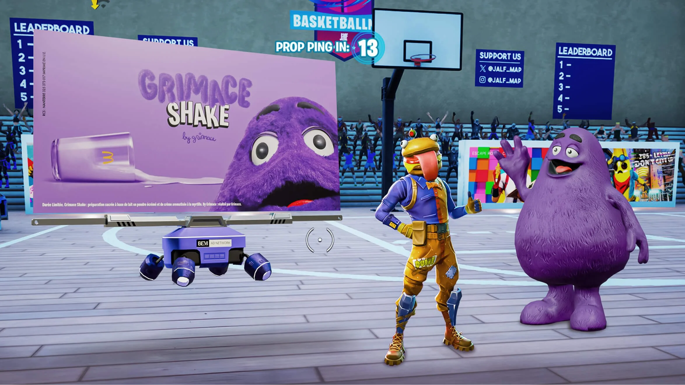 McDonald's Grimace in Fortnite