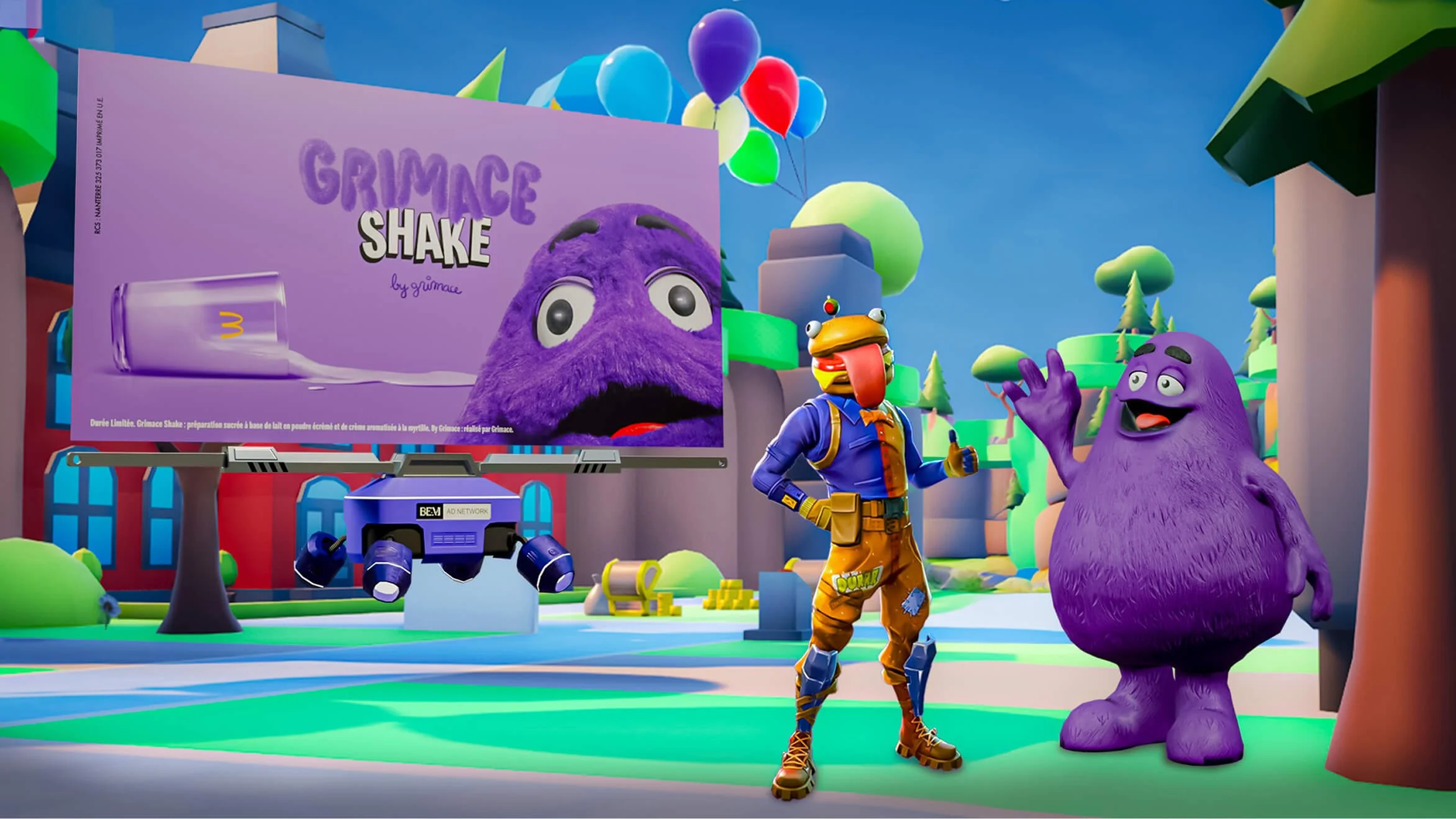 McDonald's Grimace in Fortnite