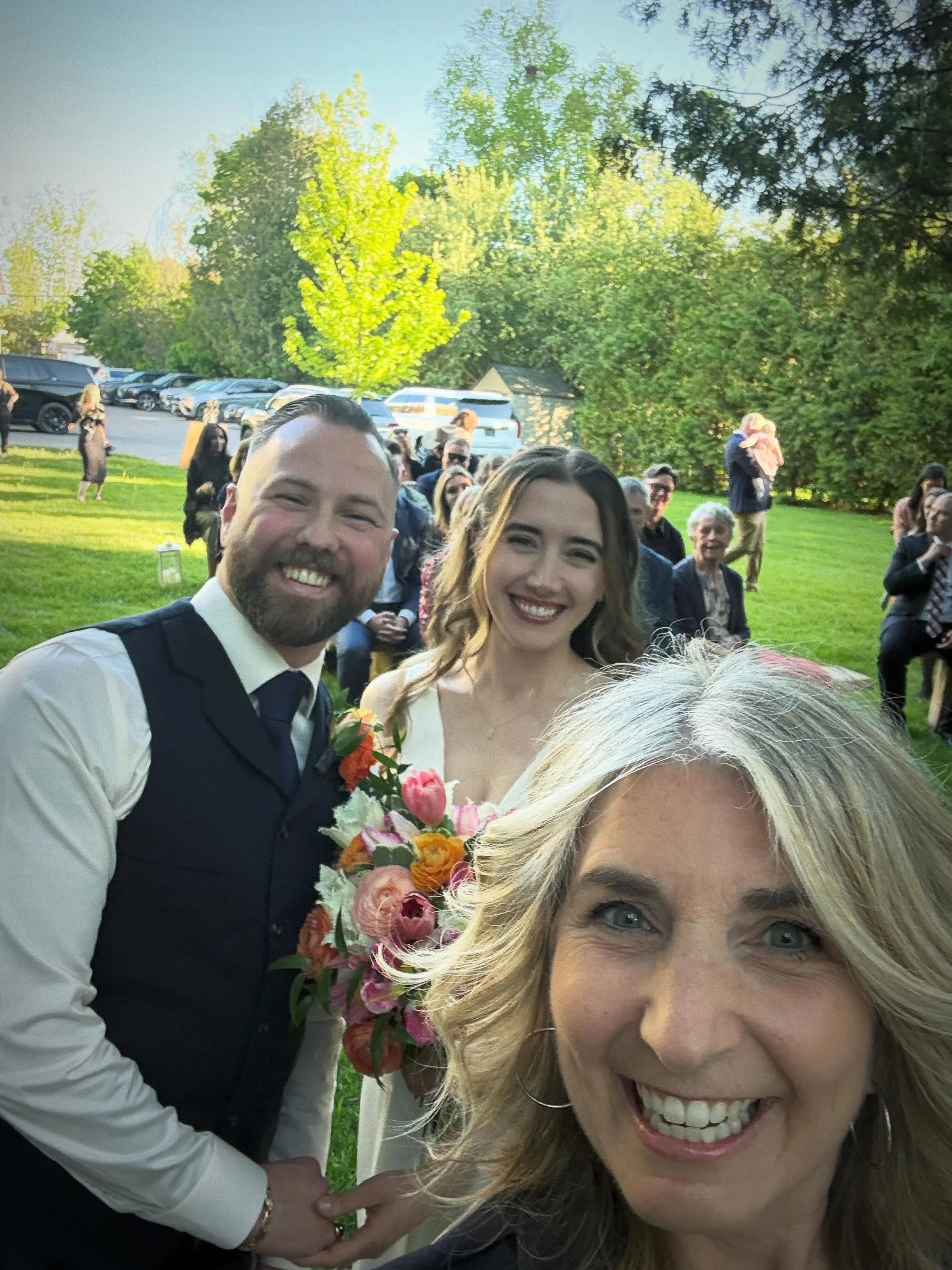 The setting: 7pm Saturday evening ~ the last wedding of May.

Mother Natures lighting was perfect 🌅 

The couple: Sam + Chris,..What started as a first date 9 years ago, turned into an eight-hour conversation neither of them wanted to end and who ar