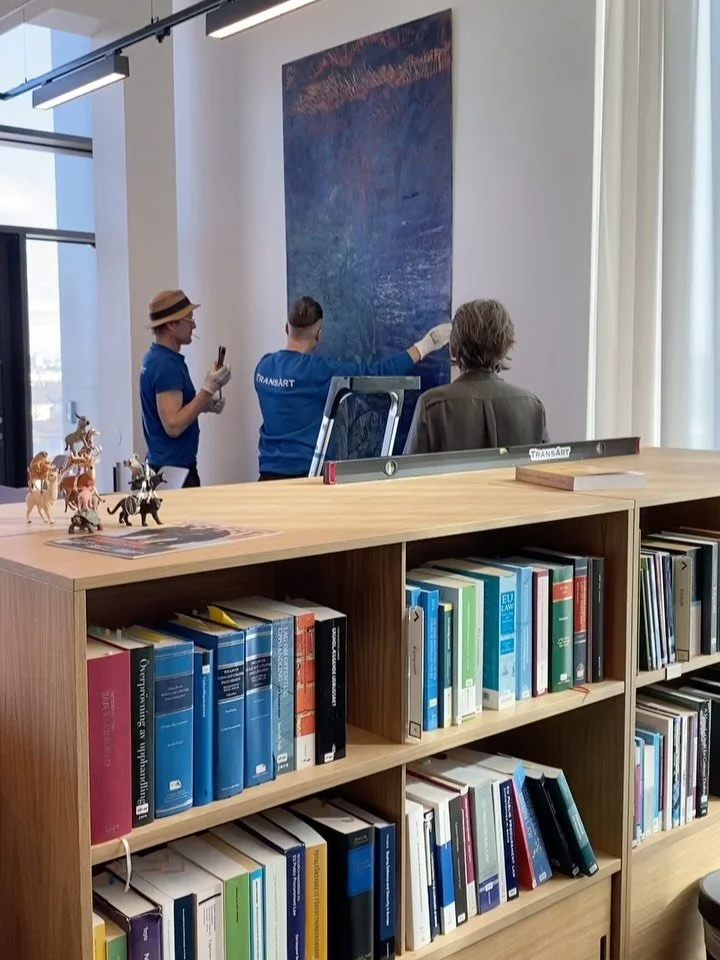 New client - Kahn Pedersen 
Some new clients want everything to happen yesterday. Others take their time &mdash; dipping their toes into the water before taking the swim. The process is slow and steady, inclusive and democratic.
&nbsp;
Which artworks