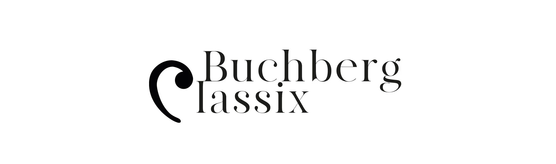 Logo des Buchberg Cassix mit stilisiertem 'b' und dem Text 'Buchberg Cassix' in Schwarz auf weißem Hintergrund.