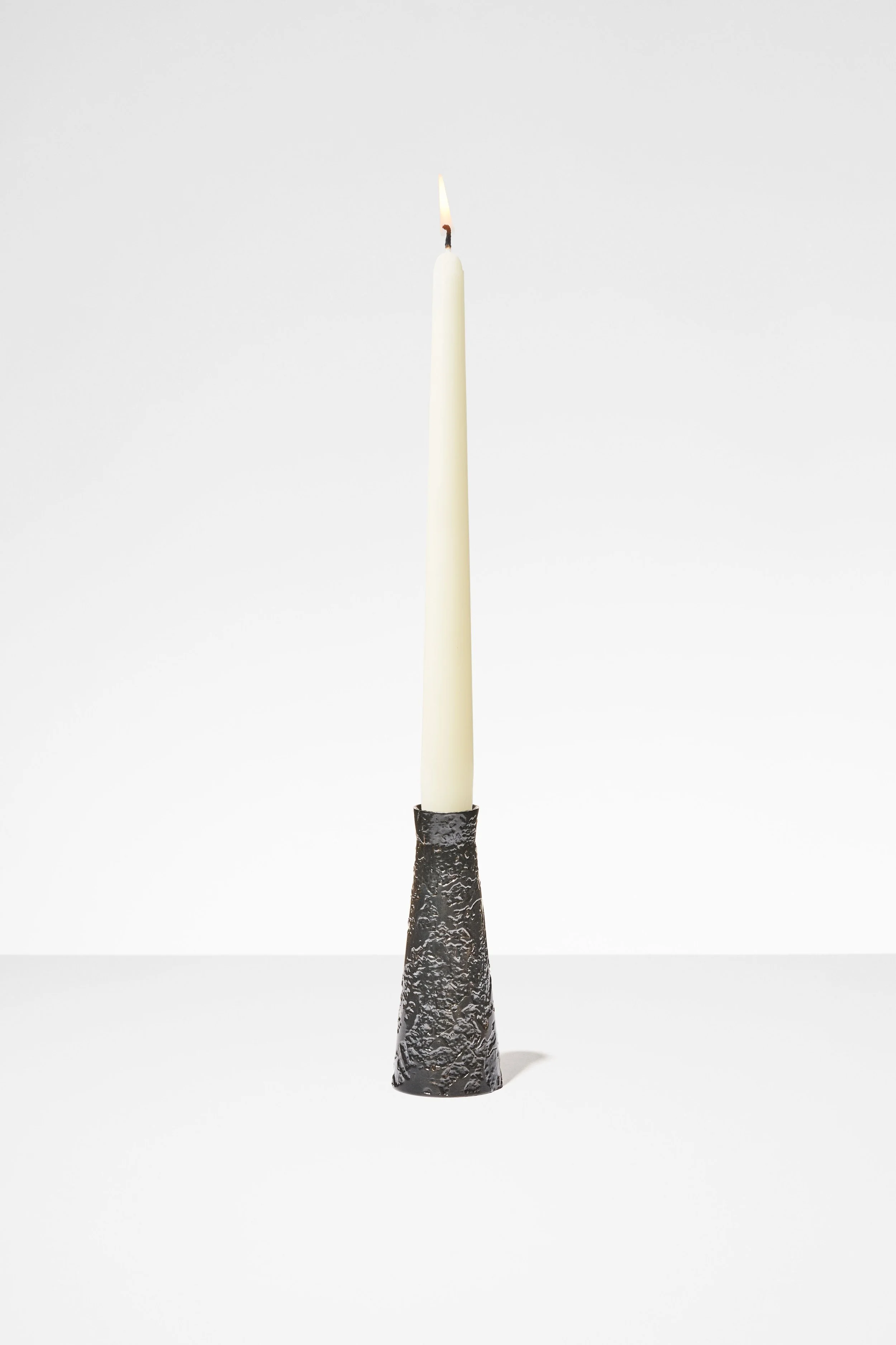 Black Etched Candle Holder
