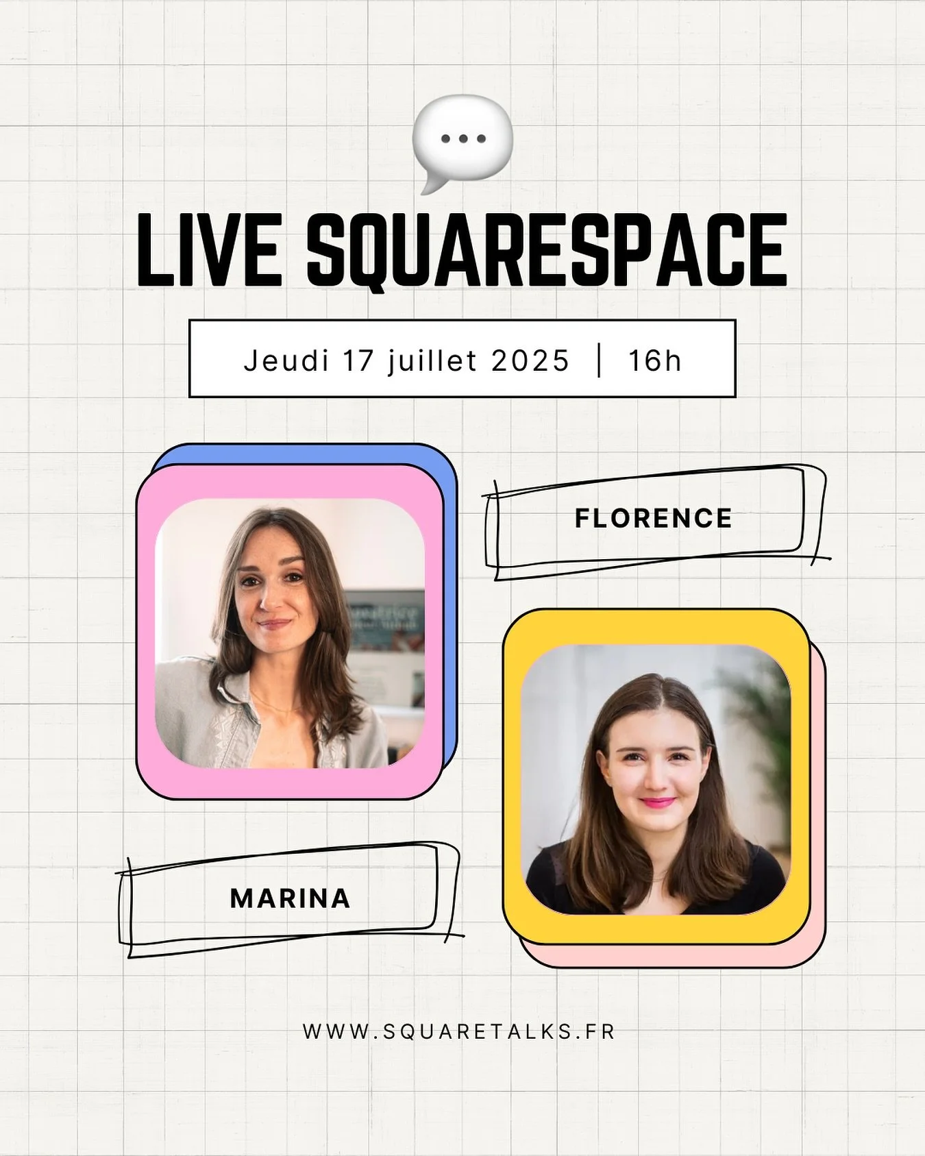 Rdv ce jeudi 16h 🕓 
#live #liveinstagram #livesquarespacedebrief #squarespace #squaretalks #squarespacefr #squarespaceenfran&ccedil;ais #squarespacenouveaut&eacute;s #squarespacedesigner #squaretips