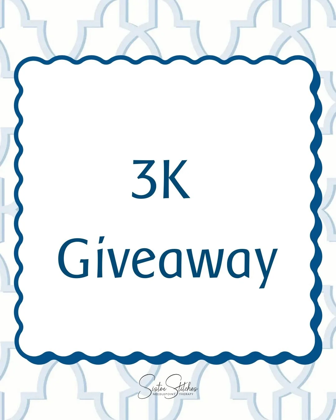 Help us get to 3,000 followers and you could win our favorite xoxo canvas and kit! Valued at $120

It&rsquo;s easy! 
1. Like this post
2. Follow Sister Stitches
3. Tag at least three friends in the comments (separate comments)

Giveaway will close at