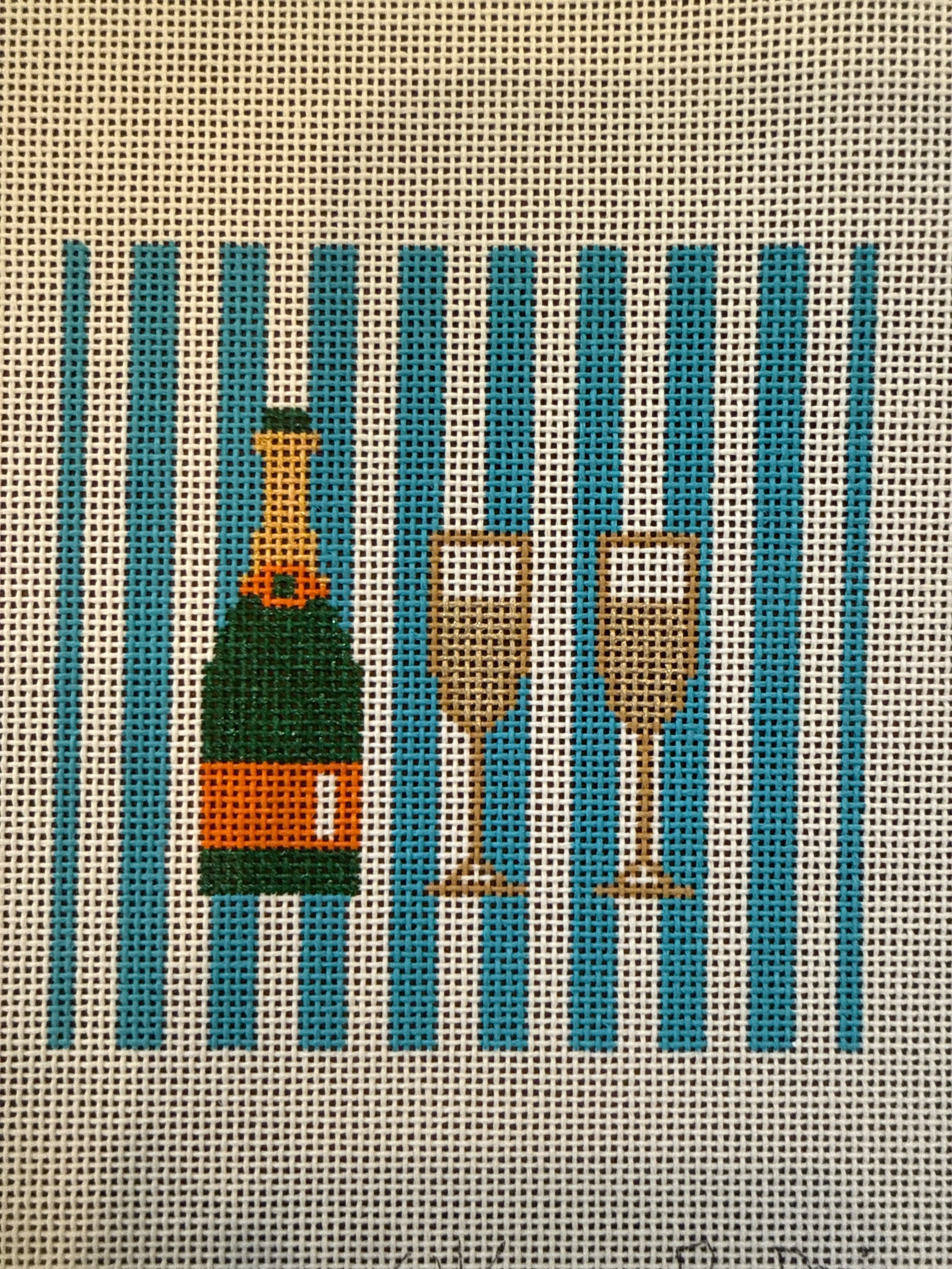 Turquoise Striped Champagne