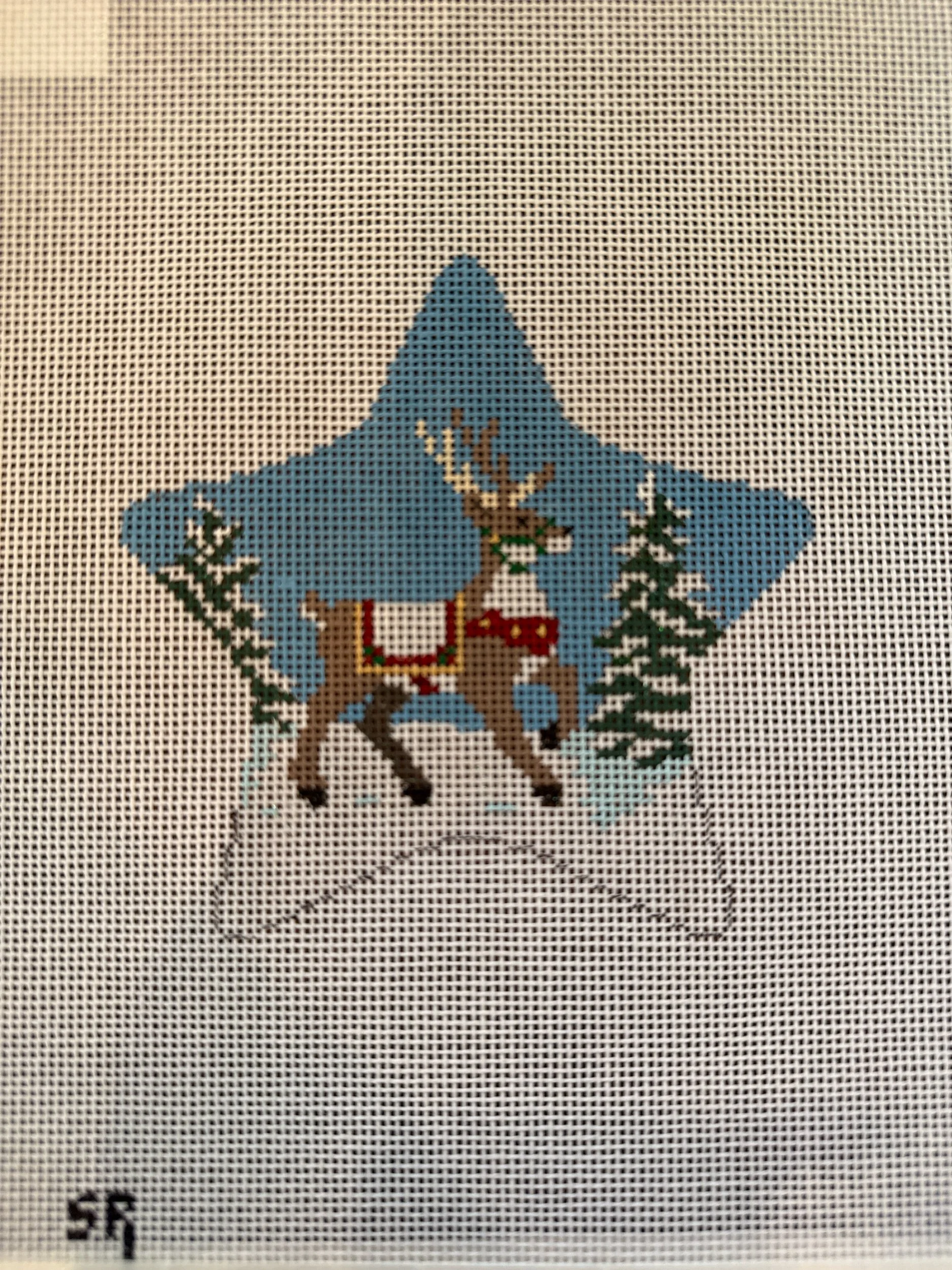 Reindeer in Winter Trees