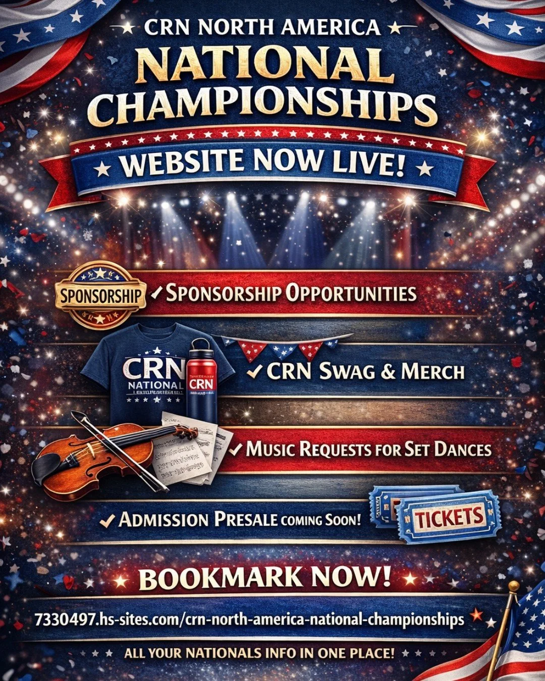 ✨ CRN Nationals Website is LIVE! ✨

The official CRN North America National Championships hub is up and running 🎉

🔗 Bookmark this link now:
https://7330497.hs-sites.com/crn-north-america-national-championships

✔️ Sponsorship opportunities
✔️ CRN 