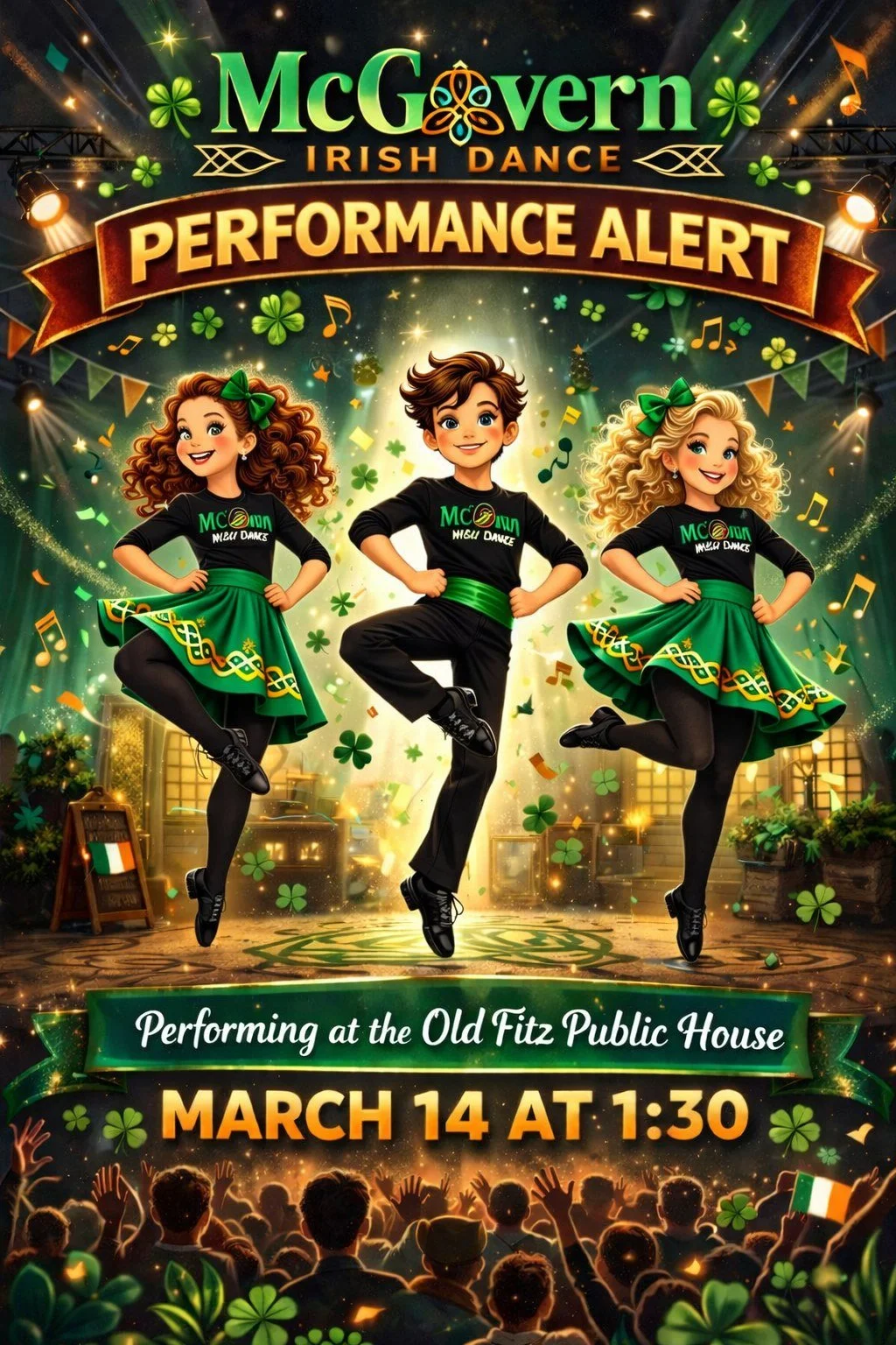 🍀✨ Performance Alert &ndash; Fort Wayne! ✨🍀

Green Season is taking hold in Fort Wayne IN and McGovern Irish Dance Fort Wayne is heading to the stage!

Join us as our dancers perform  @theoldfitzpub  St. Patrick&rsquo;s Day Celebration on March 14 