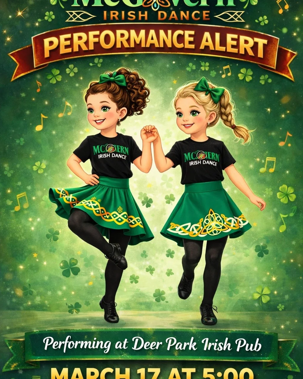 Fort Wayne, this one&rsquo;s for you ☘️💃🖤

McGovern Irish Dance &ndash; Fort Wayne Studio is performing DEER PARK IRISH PUB  Clover Classic on March 17 at 5:00 PM &mdash; and there is truly no better place to be on St. Patrick&rsquo;s Day! 🍀

Our 