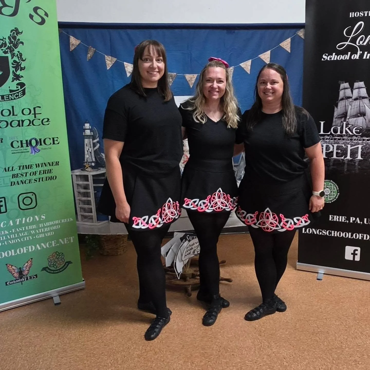 Adult class beginners , first feisers! 
Sarah
 4th in Reel , 2nd Slip Jig
Amber 
1st in reel -levels up! 
1st in Slip jig
Krista 
5th in reel

#momsquad
#McGovernIrishDance #LakeErieFeis #RubyRoyaleFeis #OpenPlatform CumannRinceNaisiunta CRN IrishDan