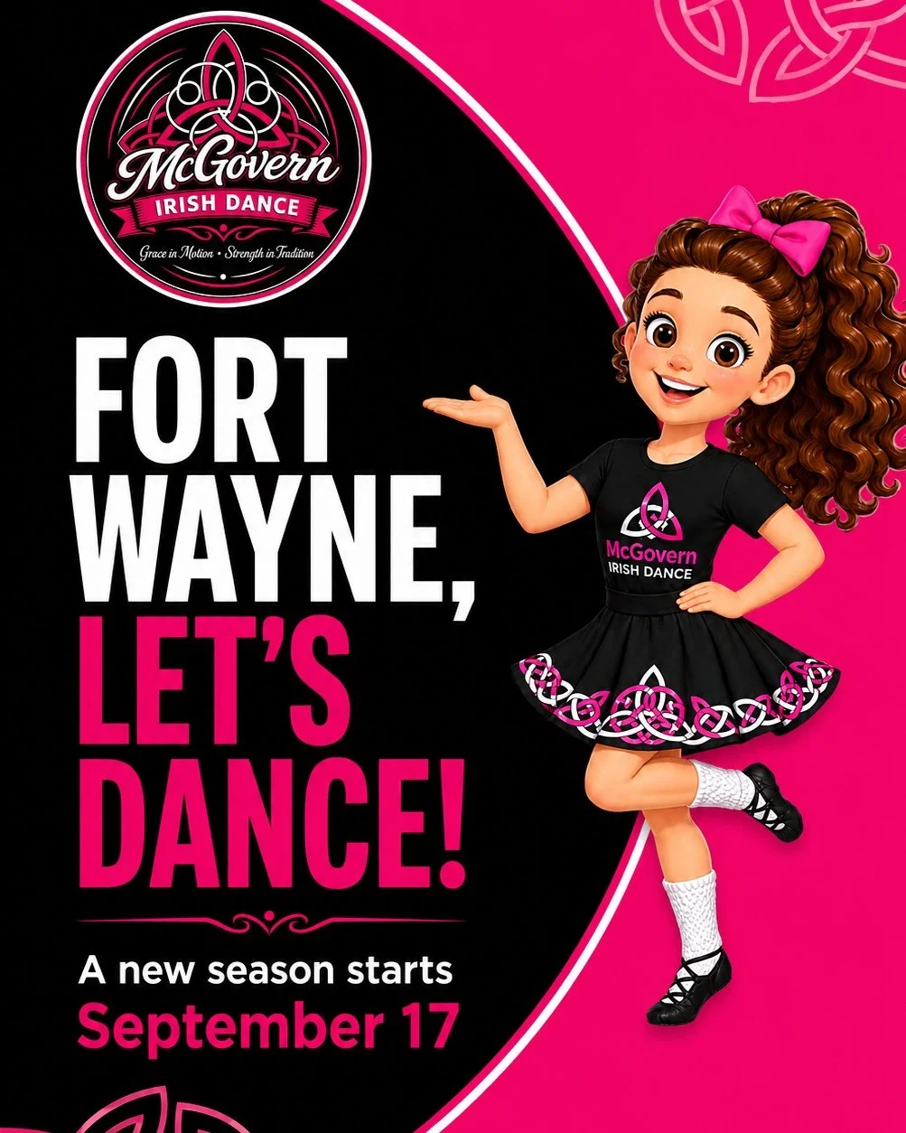 Fort Wayne&mdash;we&rsquo;re ready to dance! 💗🖤

Our 2026&ndash;27 season begins Thursday, September 17, and we have so many exciting opportunities planned for new and returning dancers.

✨ Open House and Welcome Back Event
🎀 Nine-week Reel Start 