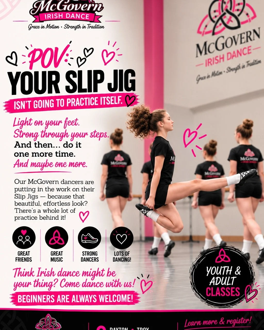 💗 **POV: Your Slip Jig Isn't Going to Practice Itself!** ☘️

Light on your feet. ✨
Strong through your steps. 💪
And then&hellip; do it one more time.
And maybe one more! 💕

Behind every beautiful leap, graceful movement, and effortless-looking Sli