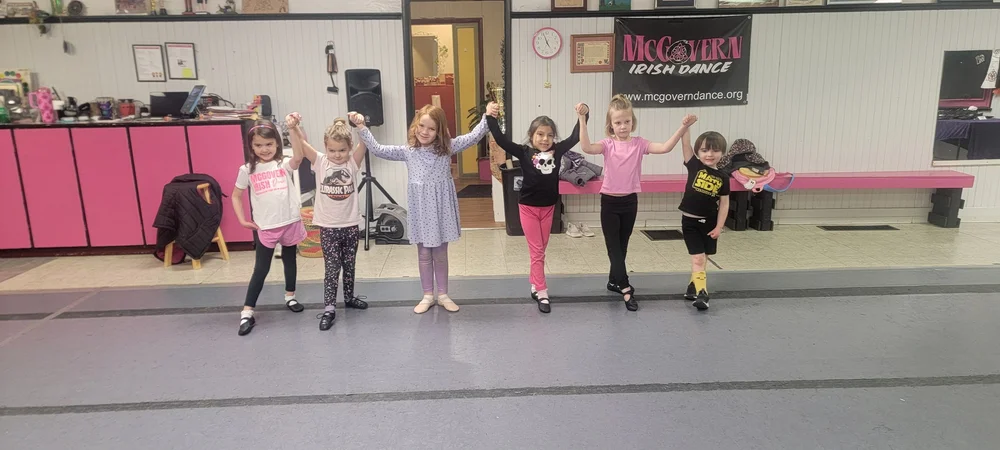 Young dancers at McGovern Irish Dance class
