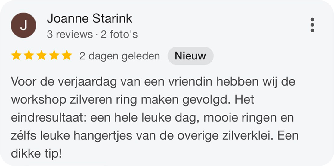Workshop zilveren ring maken
