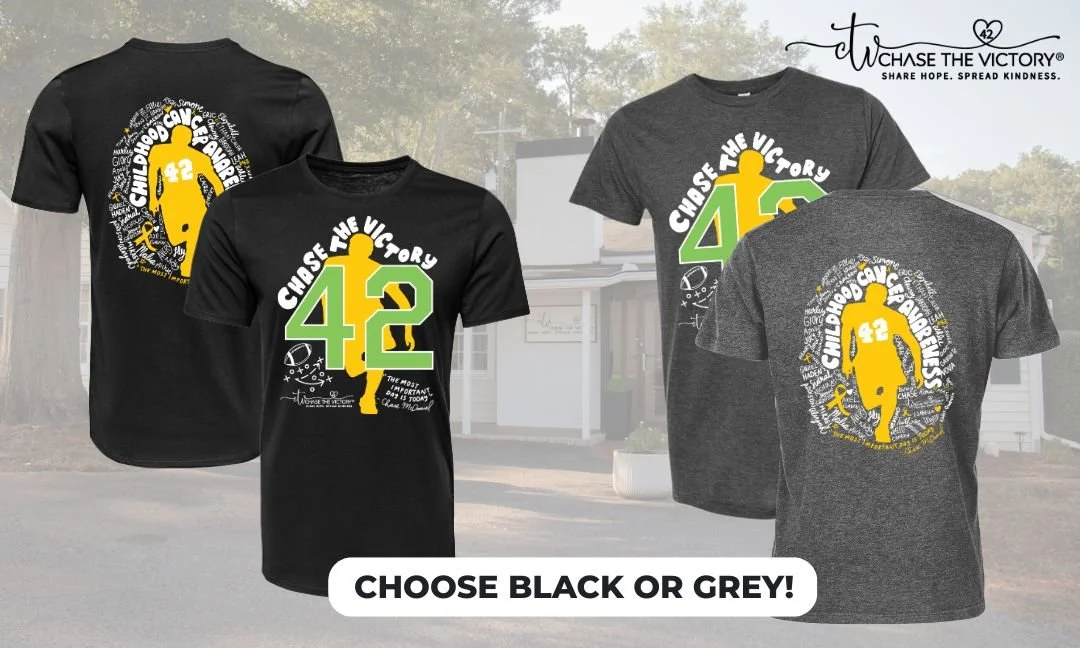 Purchase a Childhood Cancer Awareness 42 T-shirt.