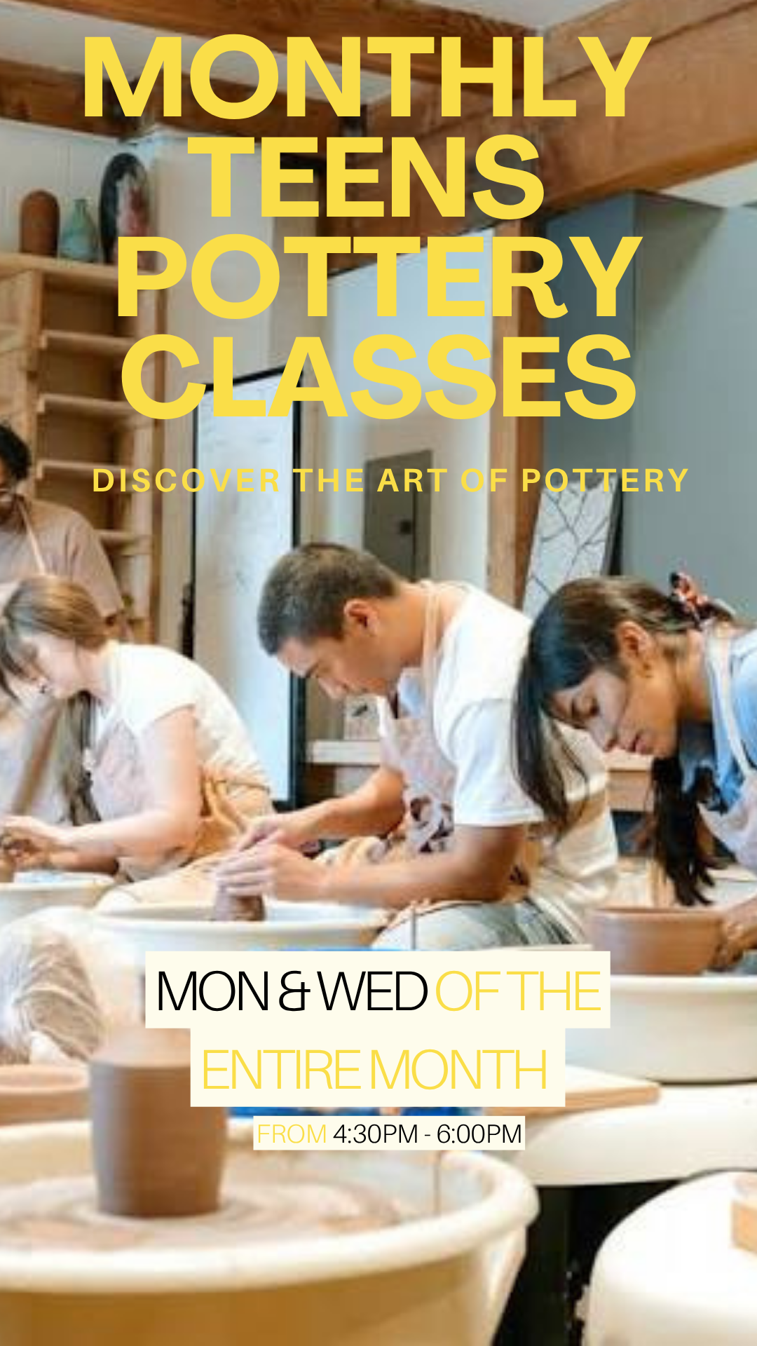 Monthly Teen Pottery Classes