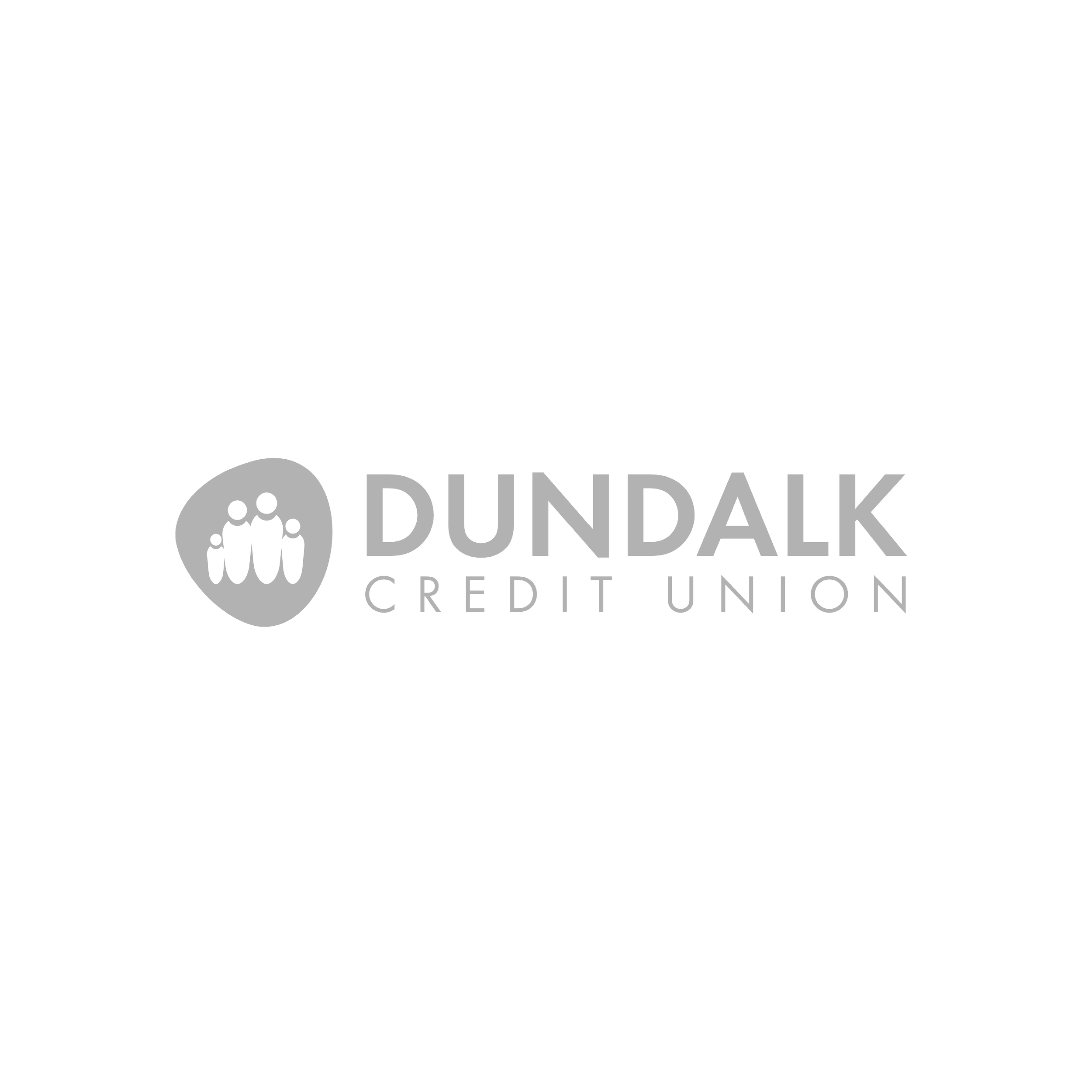 Dundalk Credit Union logo in black and white.