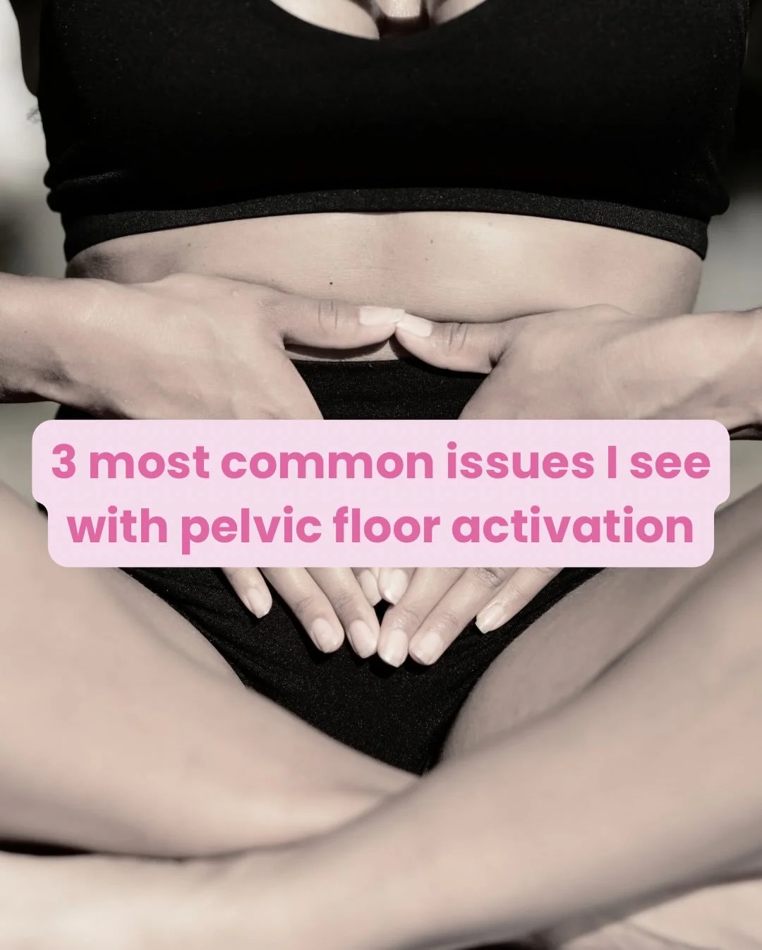 These are without a doubt the most common issues I see when people are doing their pelvic floor exercises. It&rsquo;s not surprising as we can&rsquo;t see them work and most of us were never taught what they look like OR how to activate them!

I&rsqu