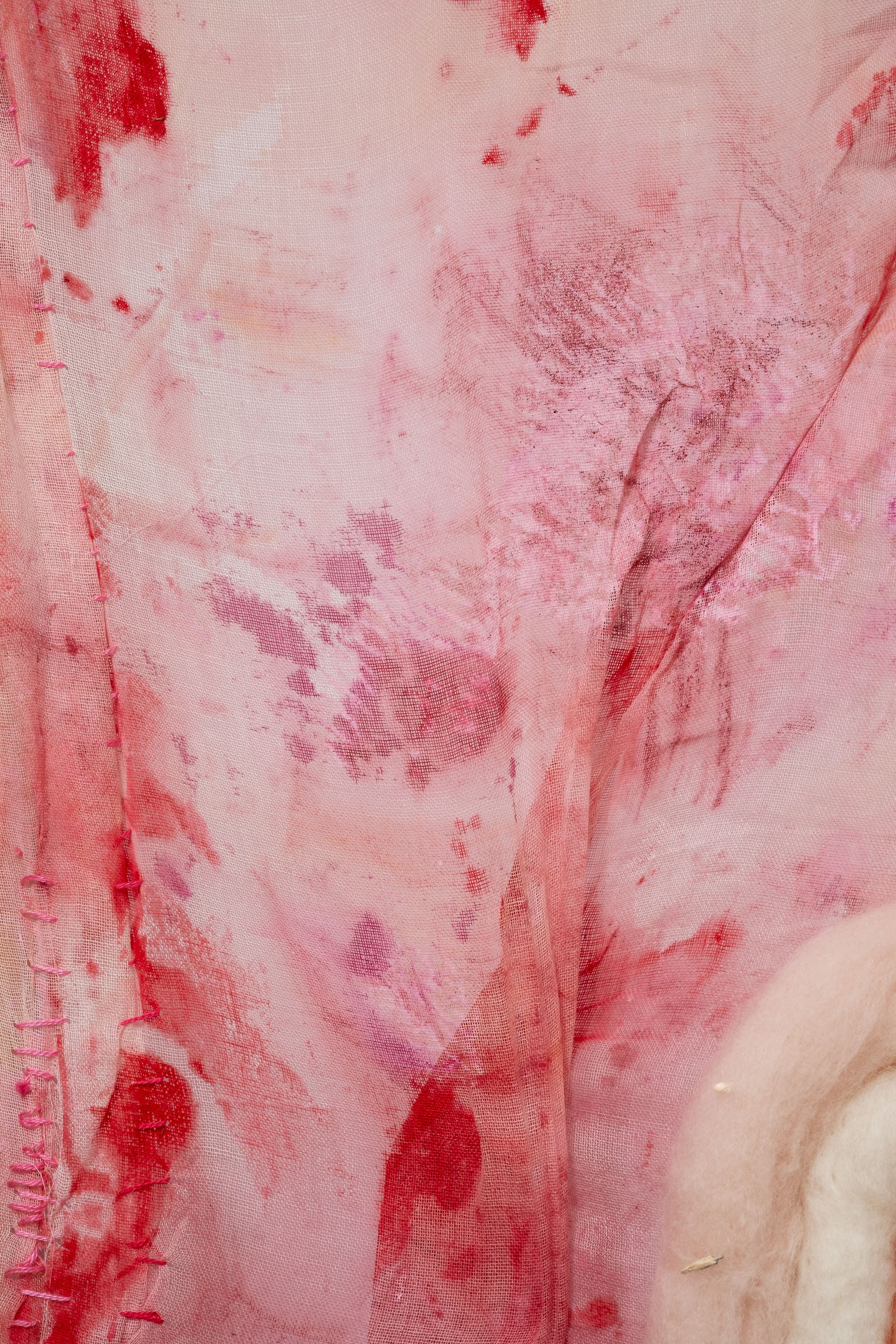 Speak No Evil (Detail), 2024. Felt and ink on muslin - 110x75cm