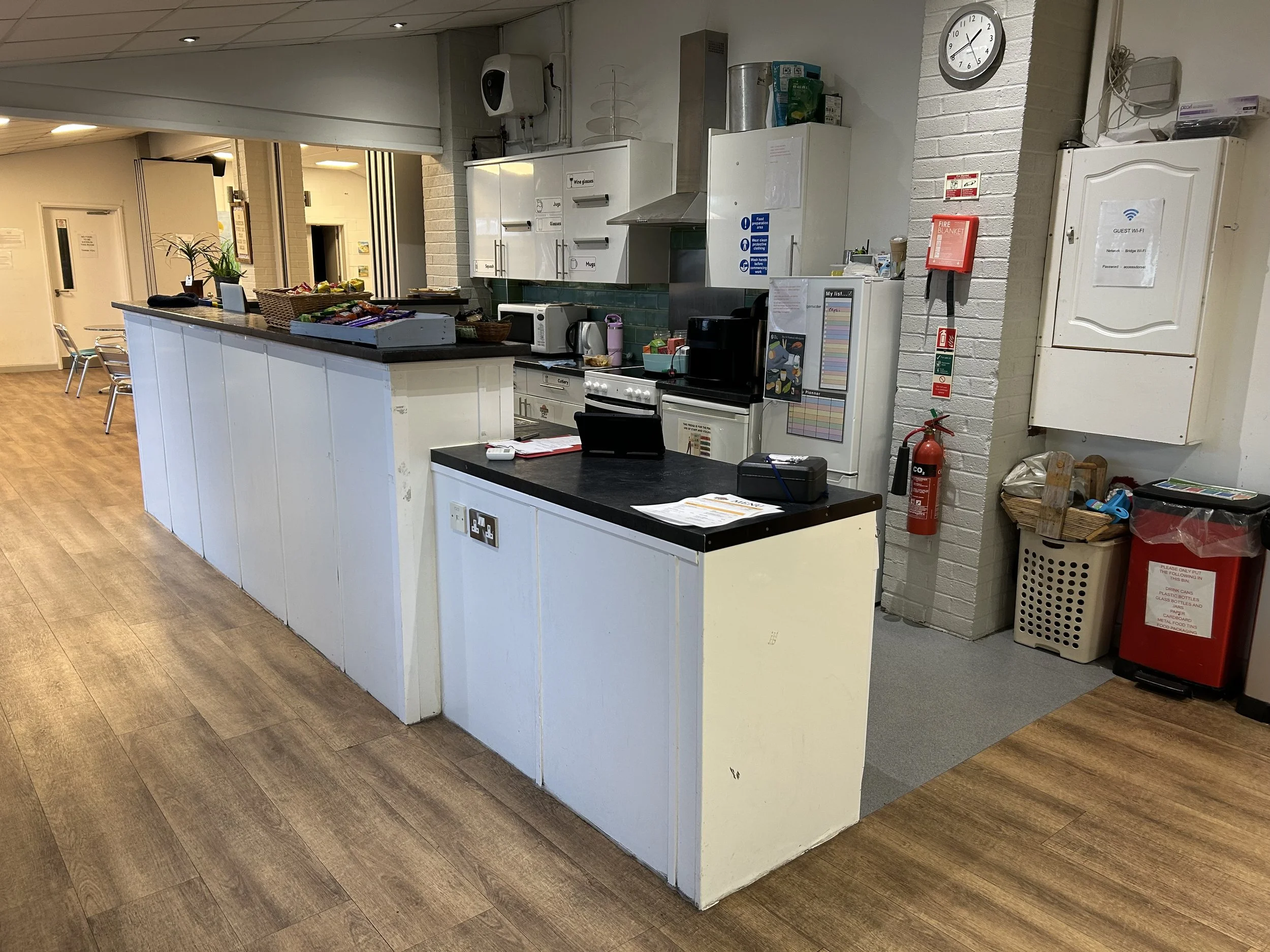 The kitchen cafe counter at The Bridge