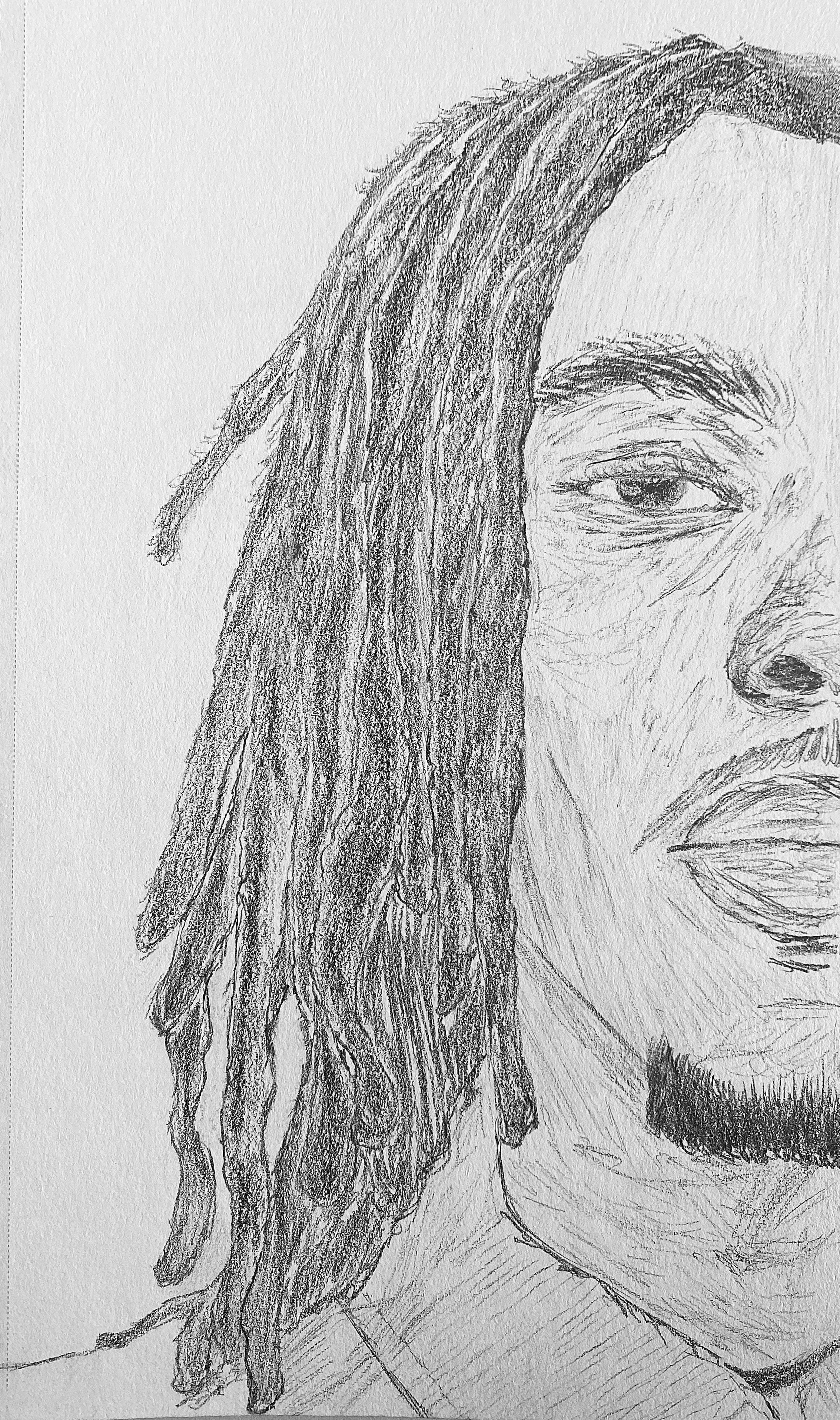 "Half", 2025, Sketch Pencil On Paper,