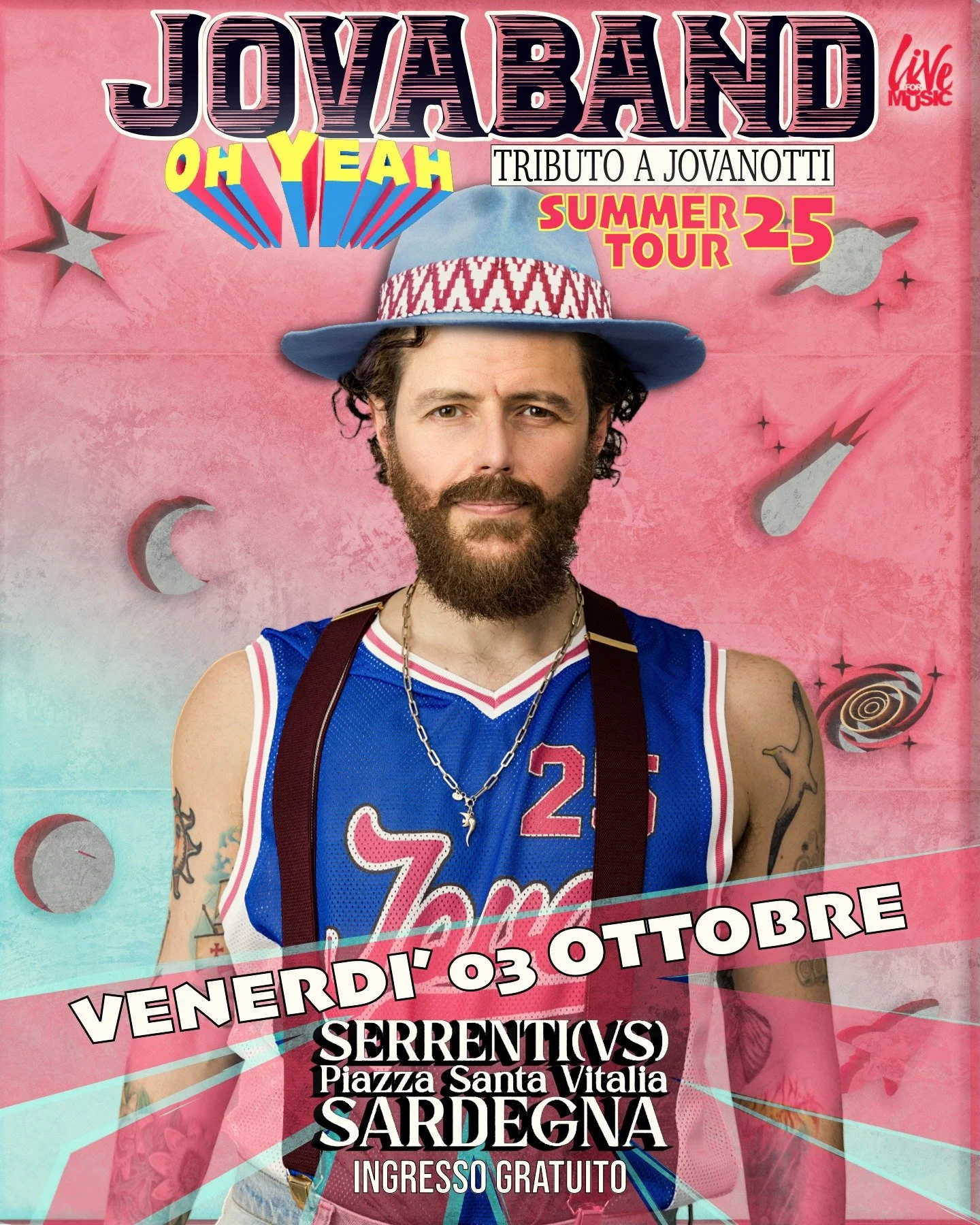 🚀 Sardegna ci siamo!
📅 Venerdì 3 ottobre
📍 Serrenti (VS)
✨ Musica, energia e voglia di festa sotto le stelle 🌙
👉 Tagga chi non può mancare!
#Jovaband #Serrenti #Sardegna #JovaStyle #TributoJovanotti