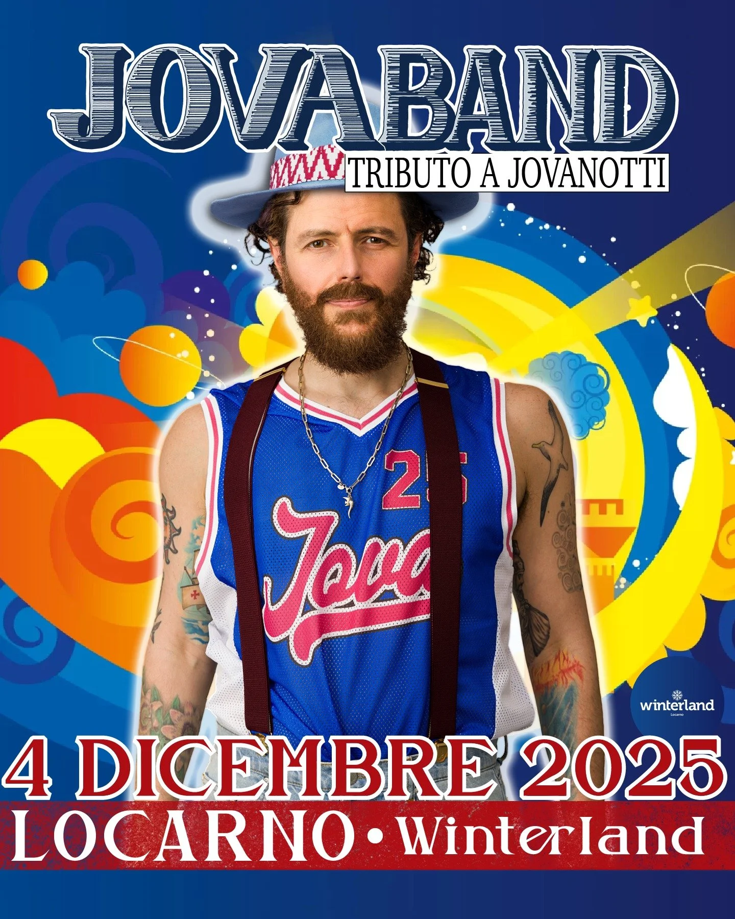❄️ La magia dell&rsquo;inverno a Locarno ❄️
La Jovaband arriva al Winterland per una serata piena di energia e di hit di Jovanotti ✨🎤

Un&rsquo;atmosfera unica, un palco speciale e tanta voglia di cantare insieme 🔥

👉 Info festival: winterland-loc