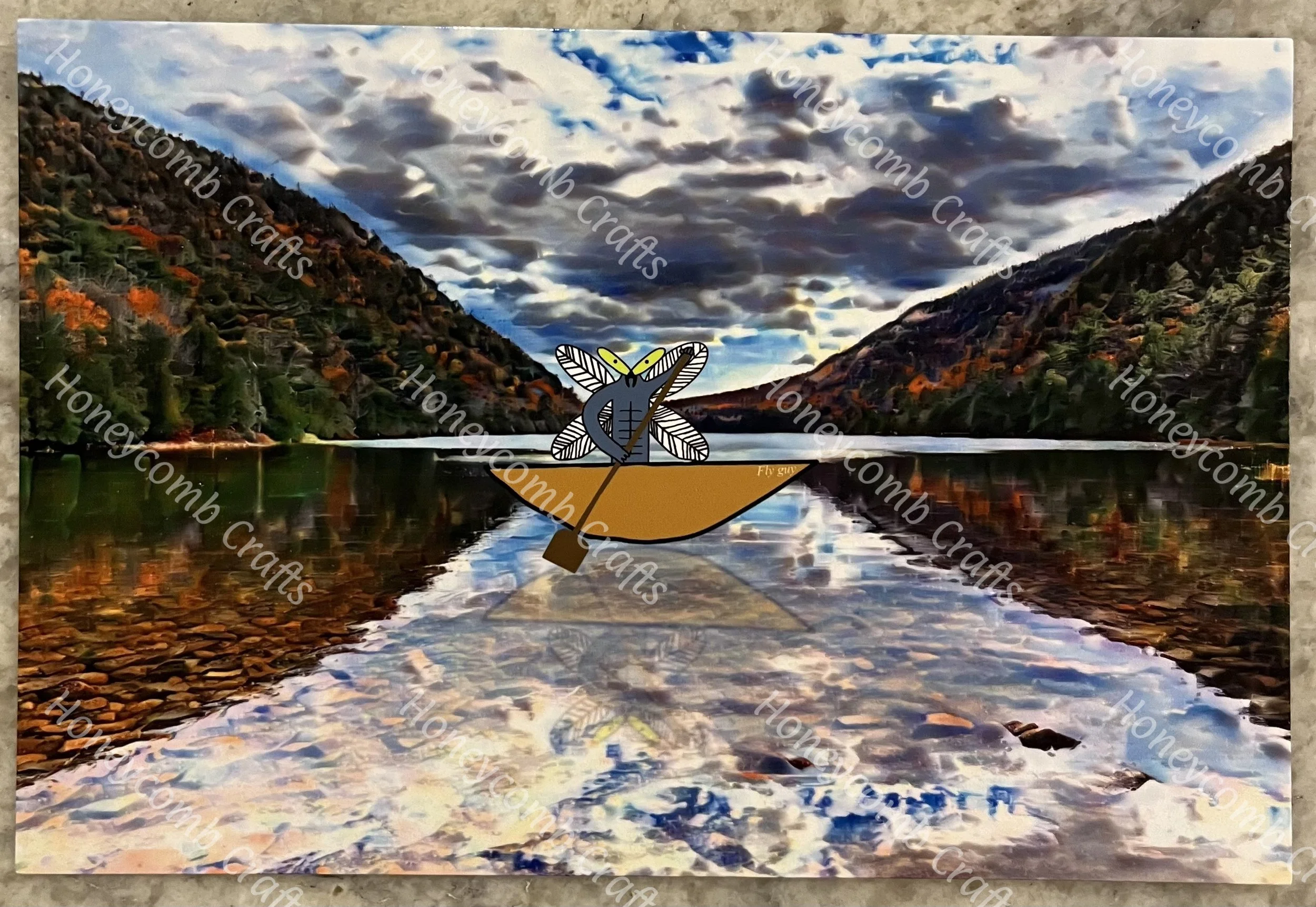 Fly Guy's Acadia Vacay Postcard: Bubble Pond