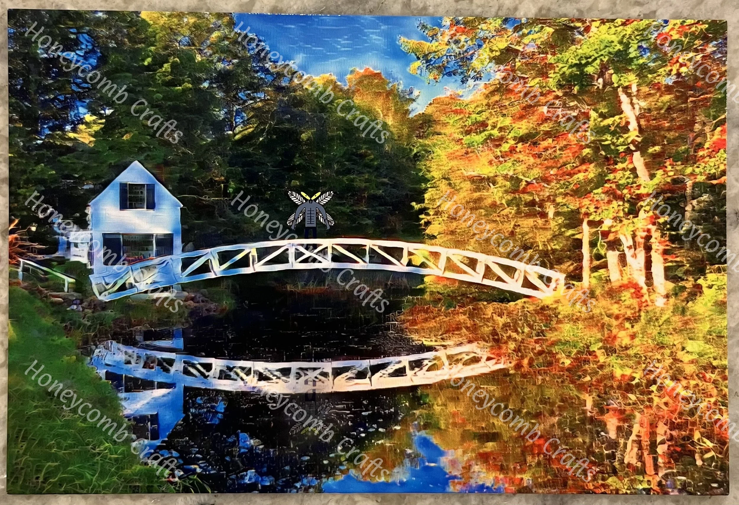 Fly Guy's Acadia Vacay Postcard: Somesville Bridge