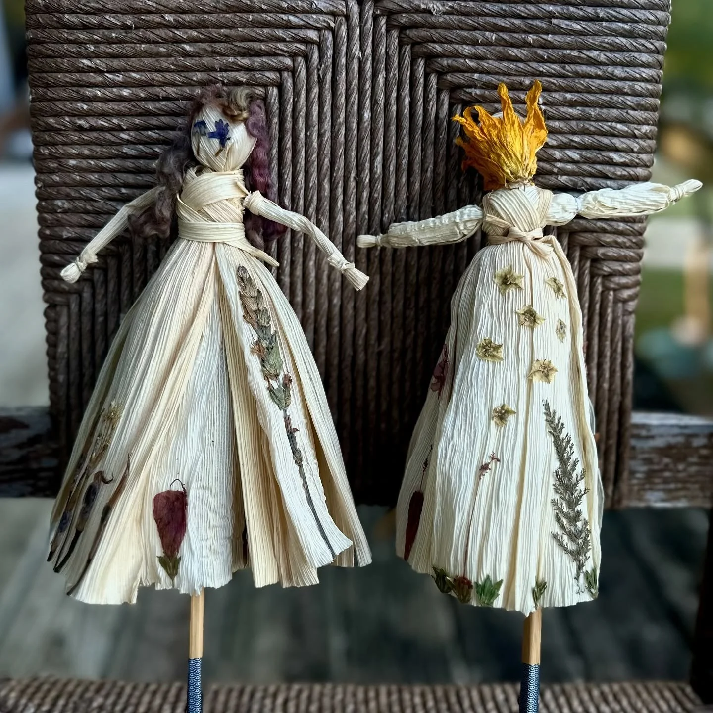 It would shatter my heart to separate these two. And so, I offer them as a pair.

The Sisters of Grief and Joy embody two sides of the same coin.

Grief is the weight we carry&mdash;the heavy blanket that settles over the heart; petals of tears strea