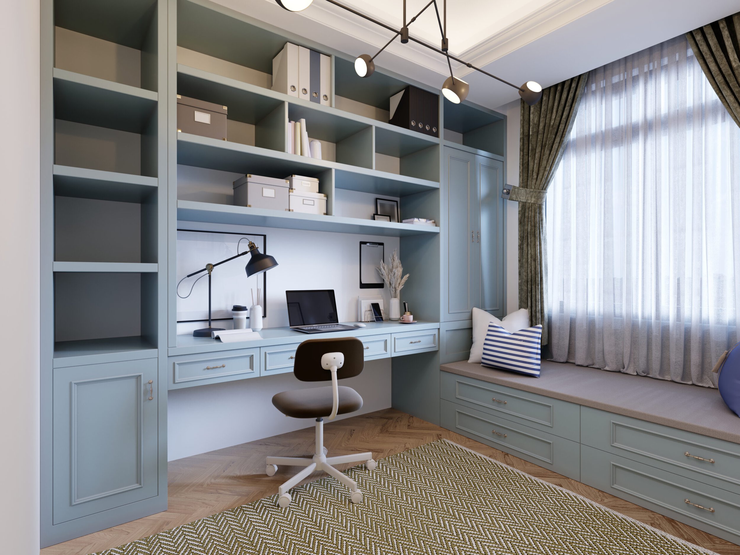 Home office in a provincial style.