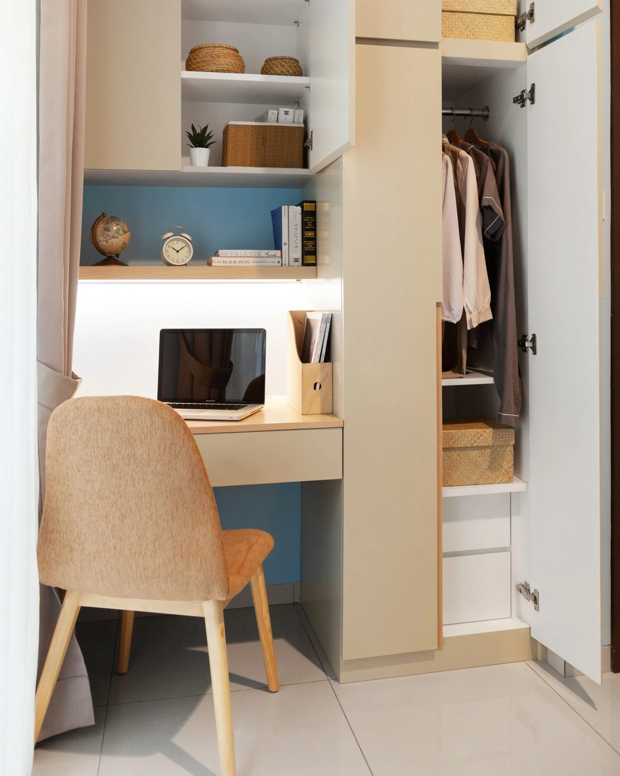 Kids room desk and cabinetry.