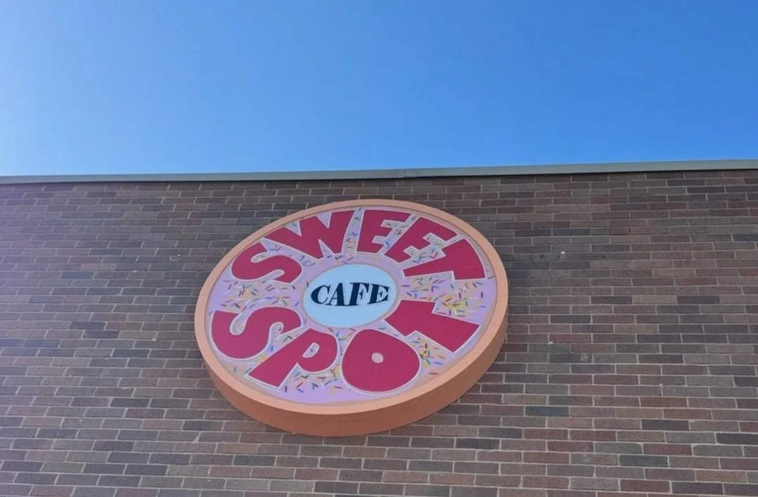 Sweet Spot Cafe dimensional branded wall feature