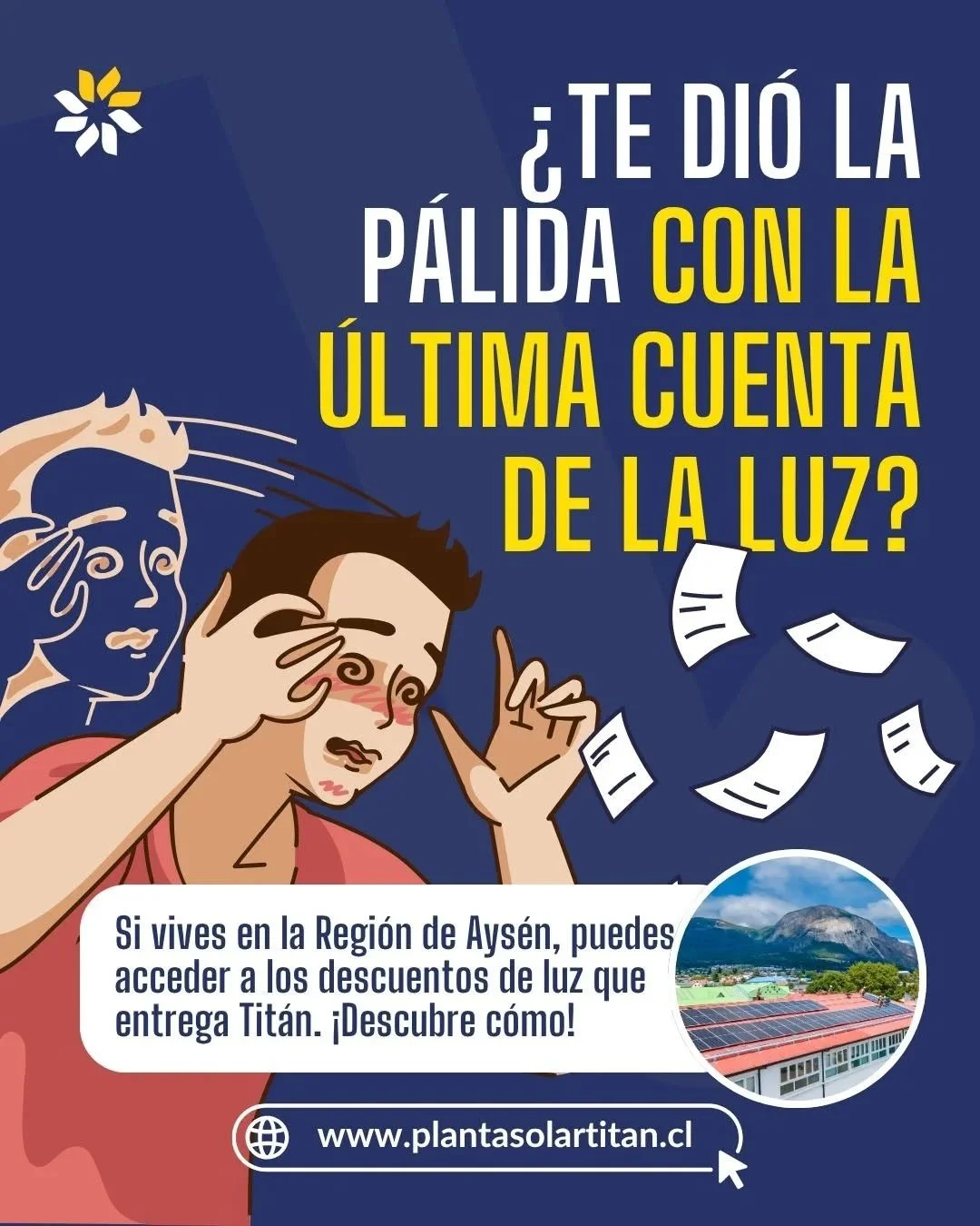 La escena se repite: llega la boleta, la abres y te viene el mareo. &iexcl;Lo que no deber&iacute;a repetirse es pagar tanto por la luz 💡!

Con la Planta Solar Tit&aacute;n puedes recibir descuentos de hasta un 100% y dejar las p&aacute;lidas de fin