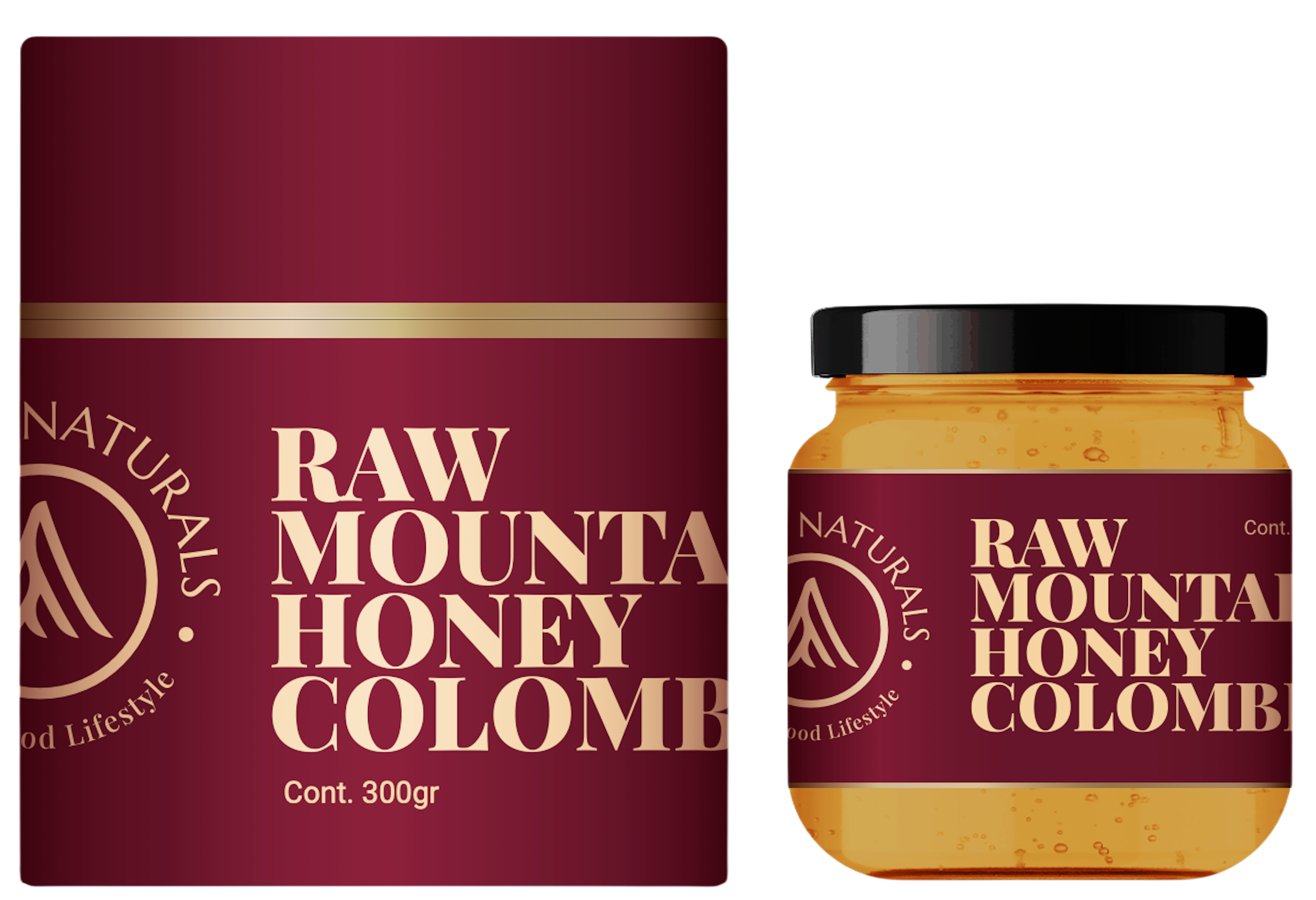 Raw Mountain Honey - Front Label