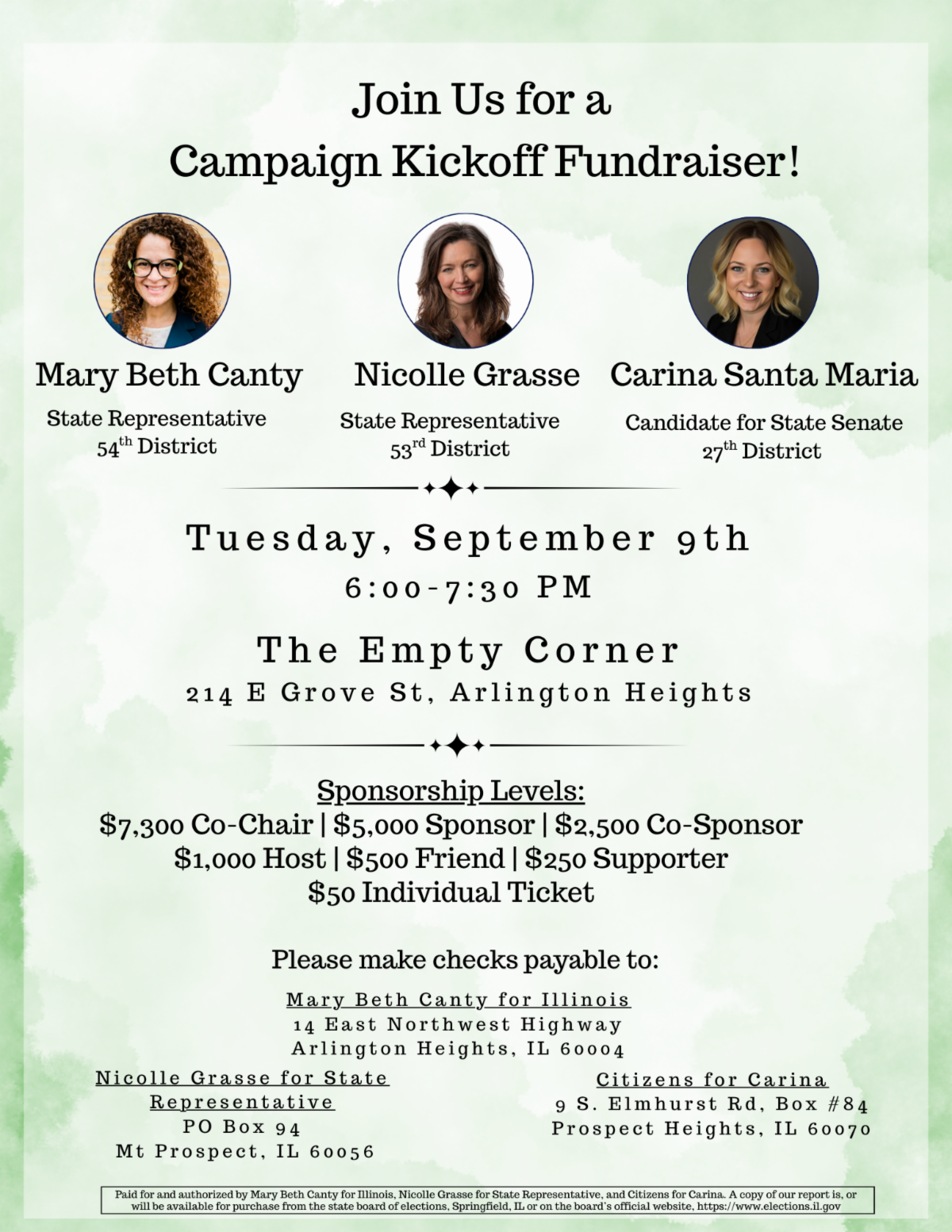 Campaign Kickoff Fundraiser