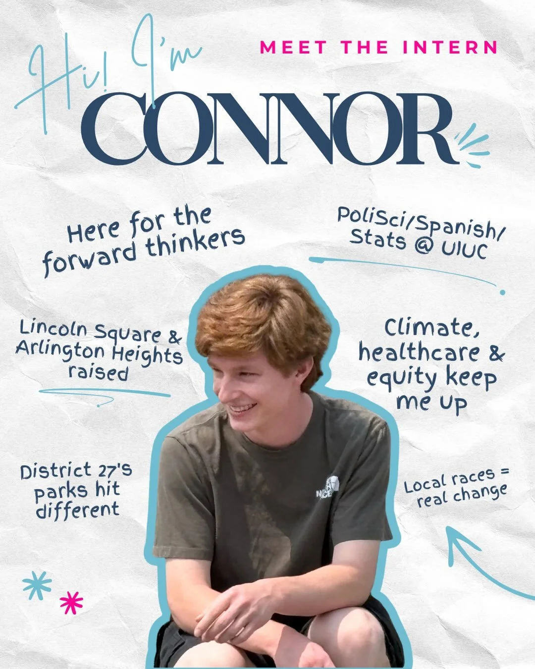 Connor has been an incredible addition to our team this summer. Smart, hardworking, and always ready to jump in wherever needed.

We&rsquo;re lucky to have him on Team Carina. Thanks for all you do, Connor! 💙

#MeetTheIntern #CarinaForSenate #TeamCa