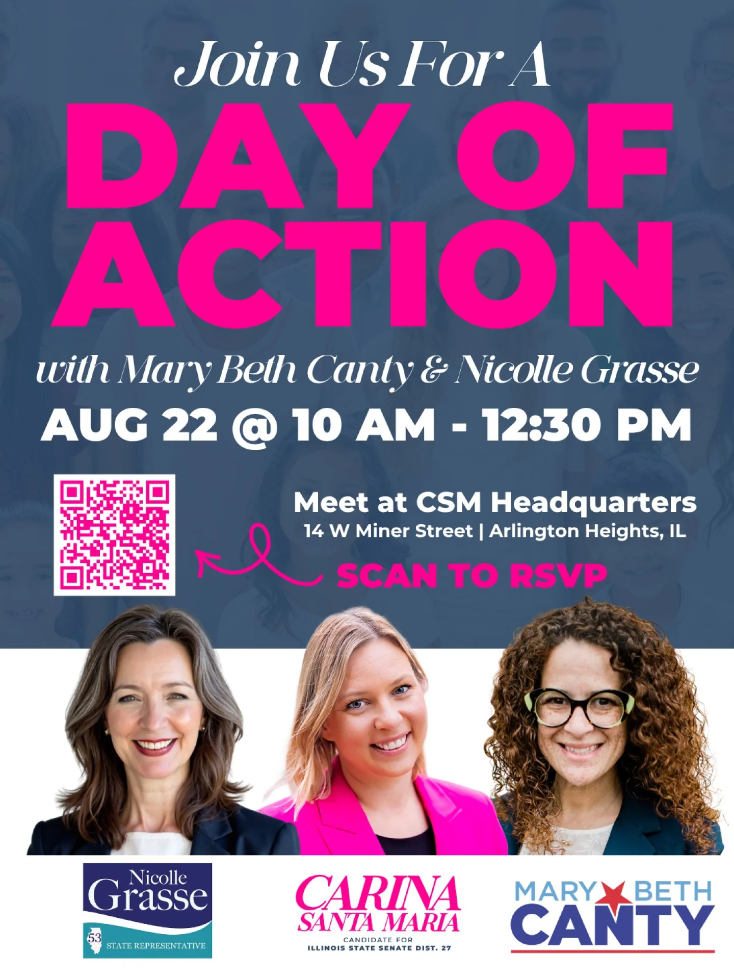 This Saturday, I&rsquo;m hitting the doors with two women I&rsquo;m incredibly proud to stand alongside &mdash; Rep. Nicolle Grasse and Rep. Mary Beth Canty. 💗

One of my favorite things about a Day of Action is that there&rsquo;s nothing fancy abou