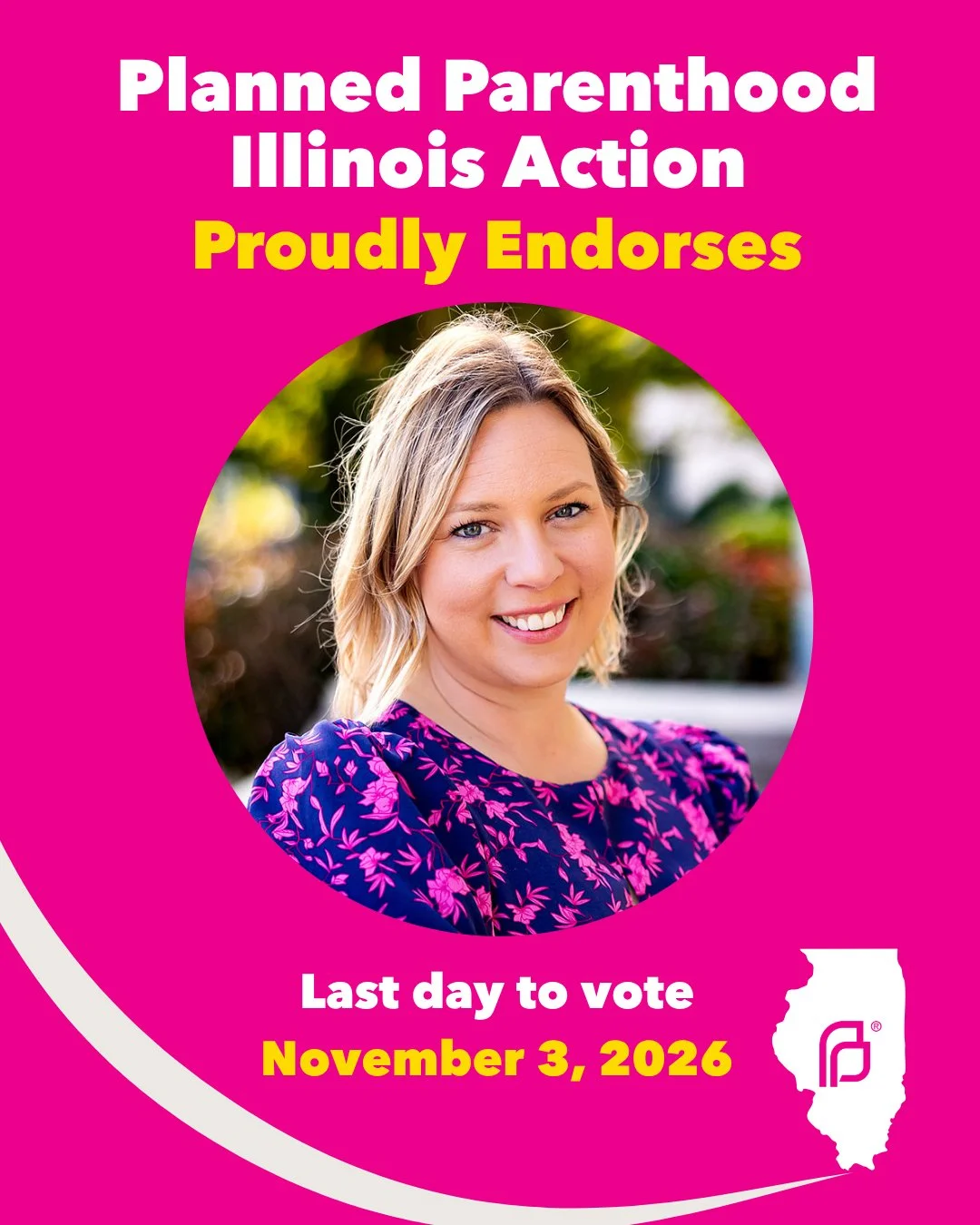 For a lot of women, Planned Parenthood is where they got their first birth control prescription. Their first cancer screening. The care they could afford when nothing else felt affordable.

I'm honored to be endorsed by Planned Parenthood Illinois Ac