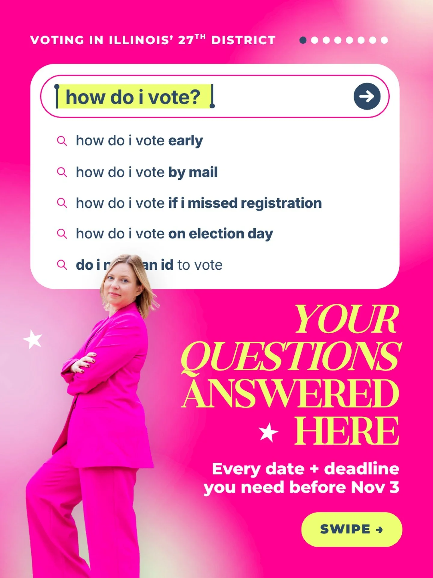 Save this. No seriously, screenshot it right now.

Regular registration deadline is TOMORROW! Here's every date that matters between now and November 3:

OCTOBER 6 &mdash; REGULAR REGISTRATION DEADLINE
OCTOBER 18 &mdash; ONLINE REGISTRATION DEADLINE
