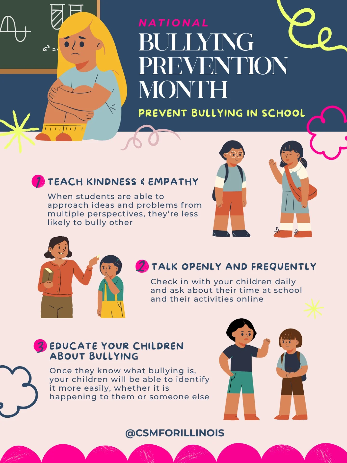 Kids don&rsquo;t always tell us when something&rsquo;s wrong. Sometimes we have to ask the right question, and keep asking.

For National Bullying Prevention Month, here are three things we can all do at home. Save this one, and check in with your ki