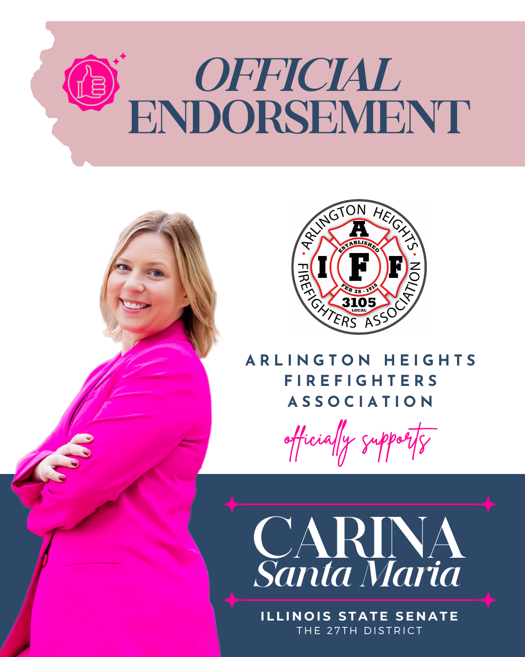 Officially Endorsed by the Arlington Heights Firefighters Association Local 3105
