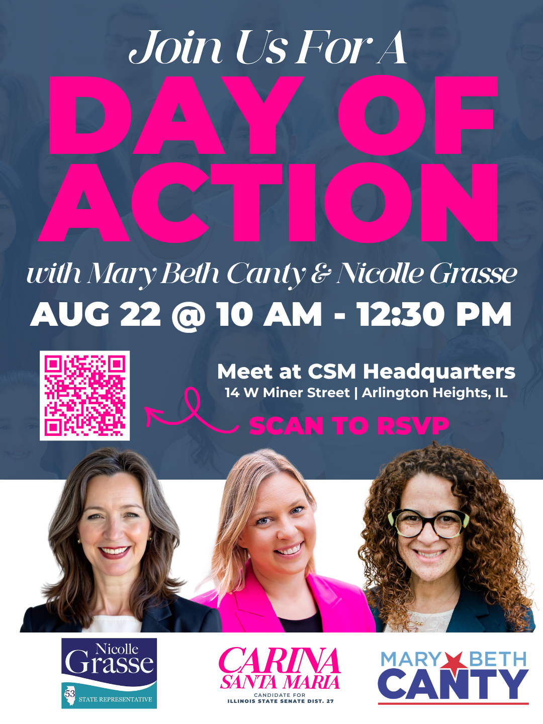 Joint Day of Action with Mary Beth Canty and Nicolle Grasse